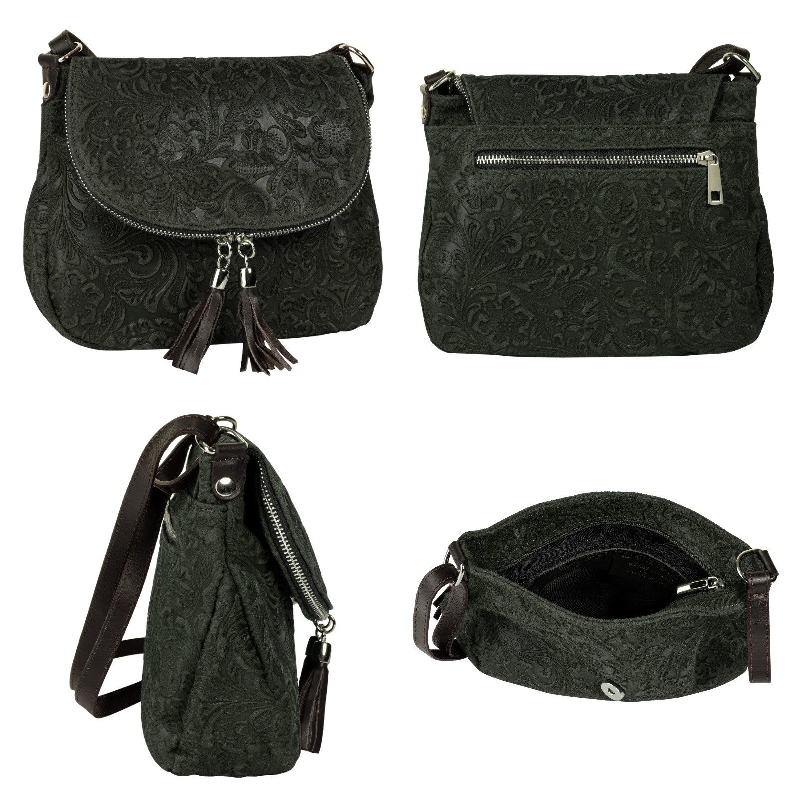 Samantha Look Schoudertas echt leer, made in italy