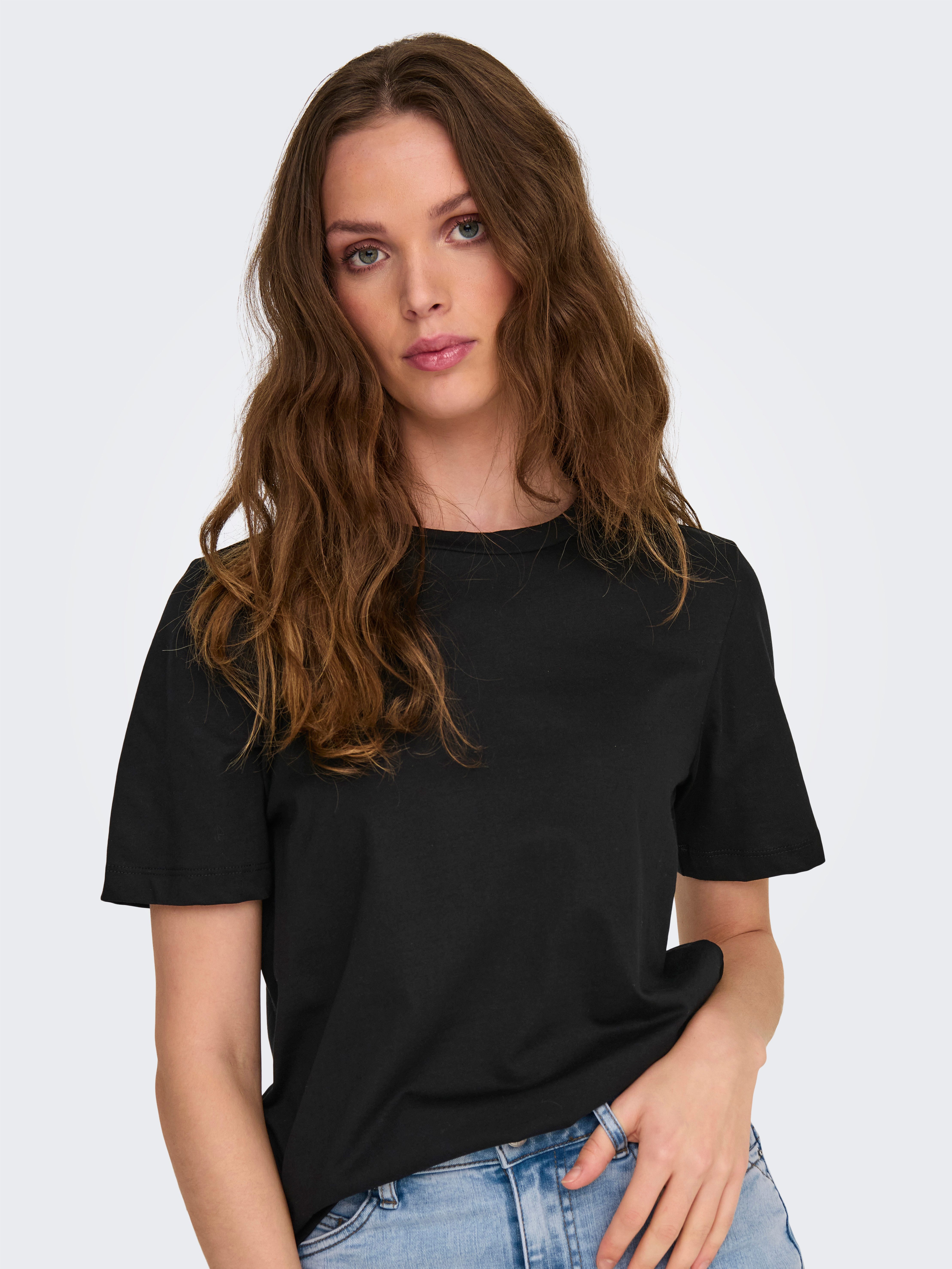 Only Shirt met korte mouwen ONLONLY S/S TEE NOOS 2 PACK (set, 2-delig)
