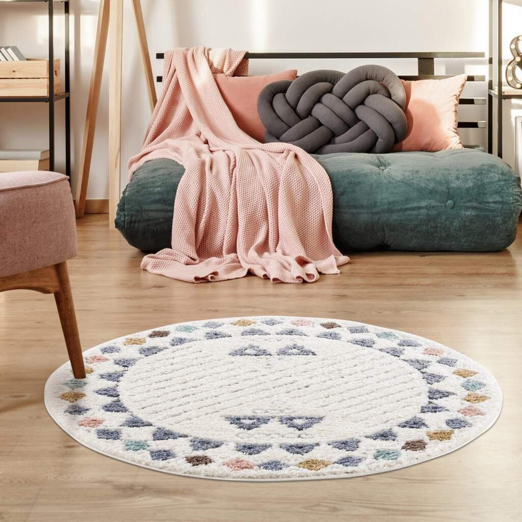 Carpet City Hoogpolig vloerkleed Focus 3034 Boho-vloerkleed met randdessin, bijzonder zacht, 3D-effect