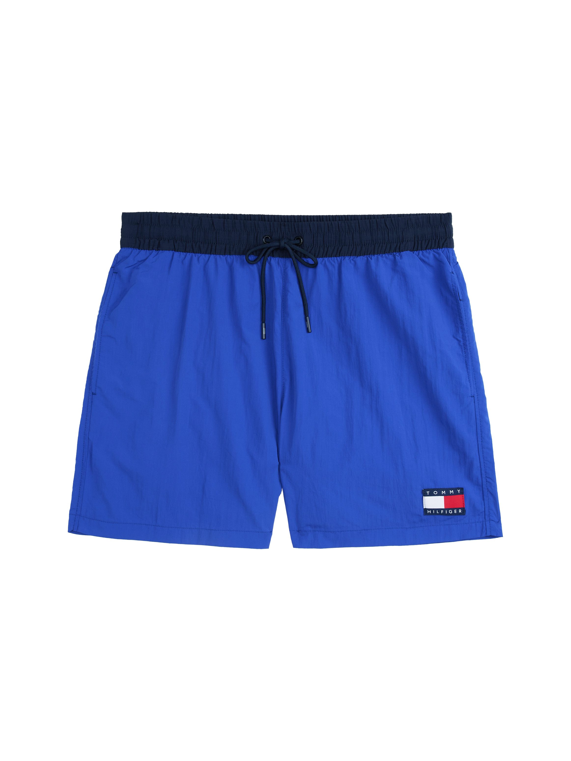 Tommy Hilfiger Swimwear Zwemshort MEDIUM DRAWSTRING met logo-patch, met contrasterende band