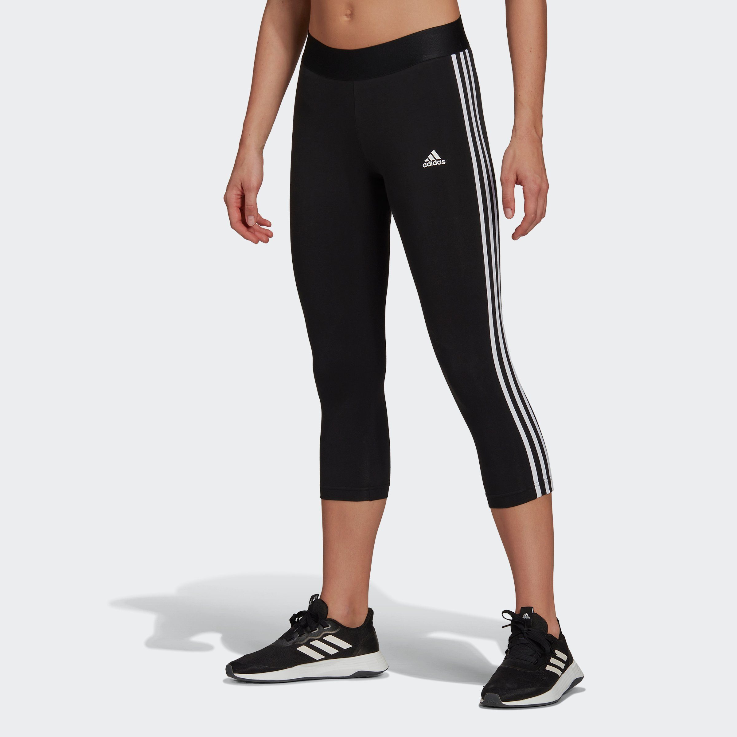 adidas Sportswear Legging ESSENTIALS 3STRIPES 3/4TIGHT (1-delig) dames broeken maat XS zwart