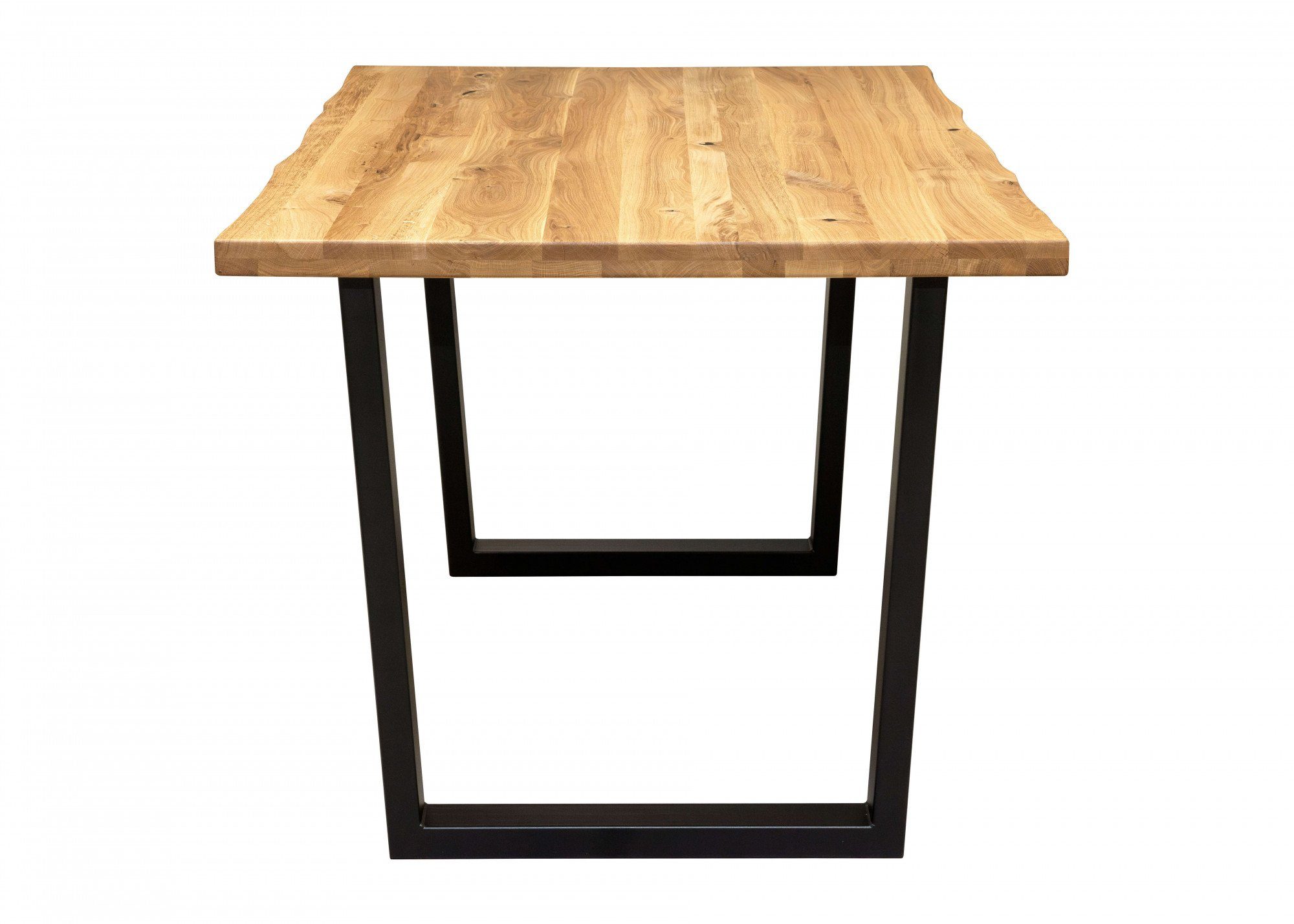 Home affaire Eettafel Dark blue Eiken massief hout en poedercoated metalen poten