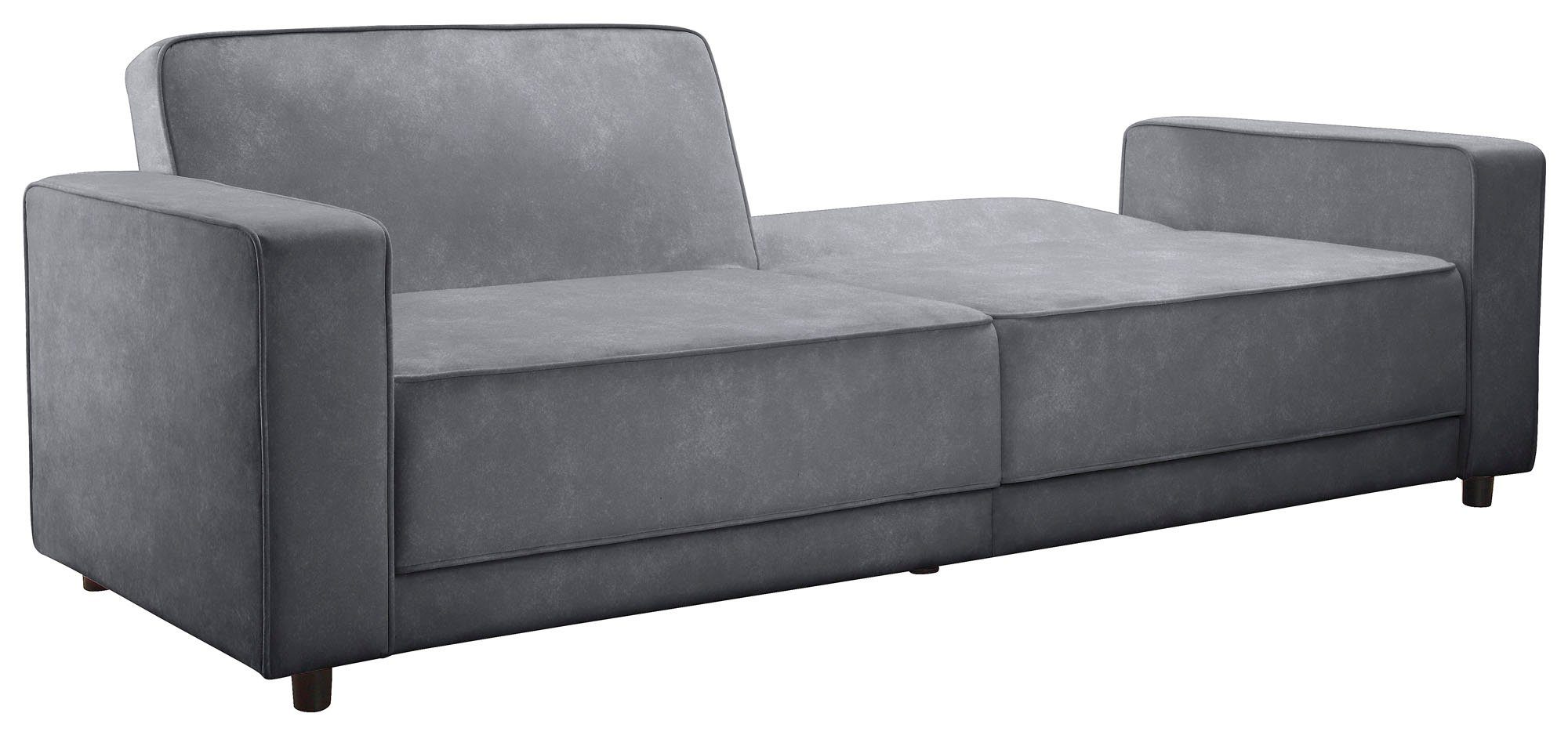 Dorel Home 3-zitsbank Allie slaapbank 225 cm Slaapbank functie (108/190cm), trendy ribfluweel of onderhoudsvriendelijk velours