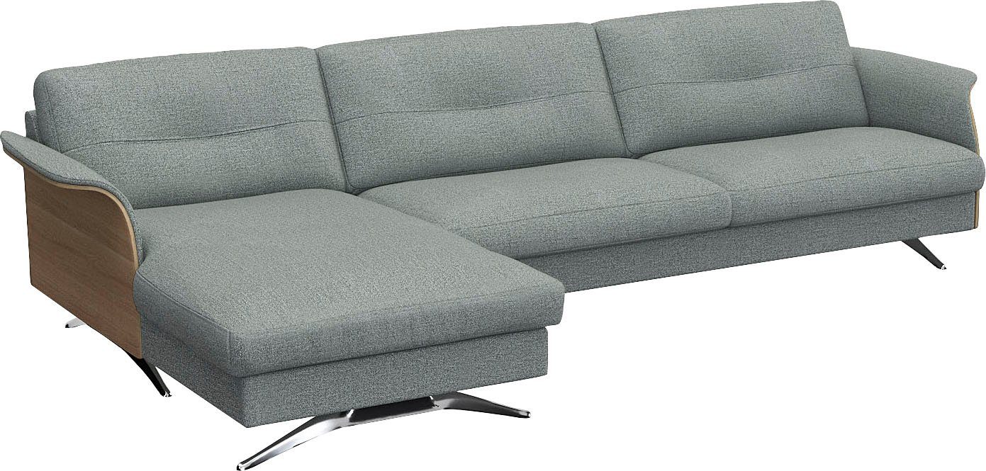FLEXLUX Hoekbank Glow, super comfortabel door hoogwaardige zitconstructie met binnenvering, L-vorm