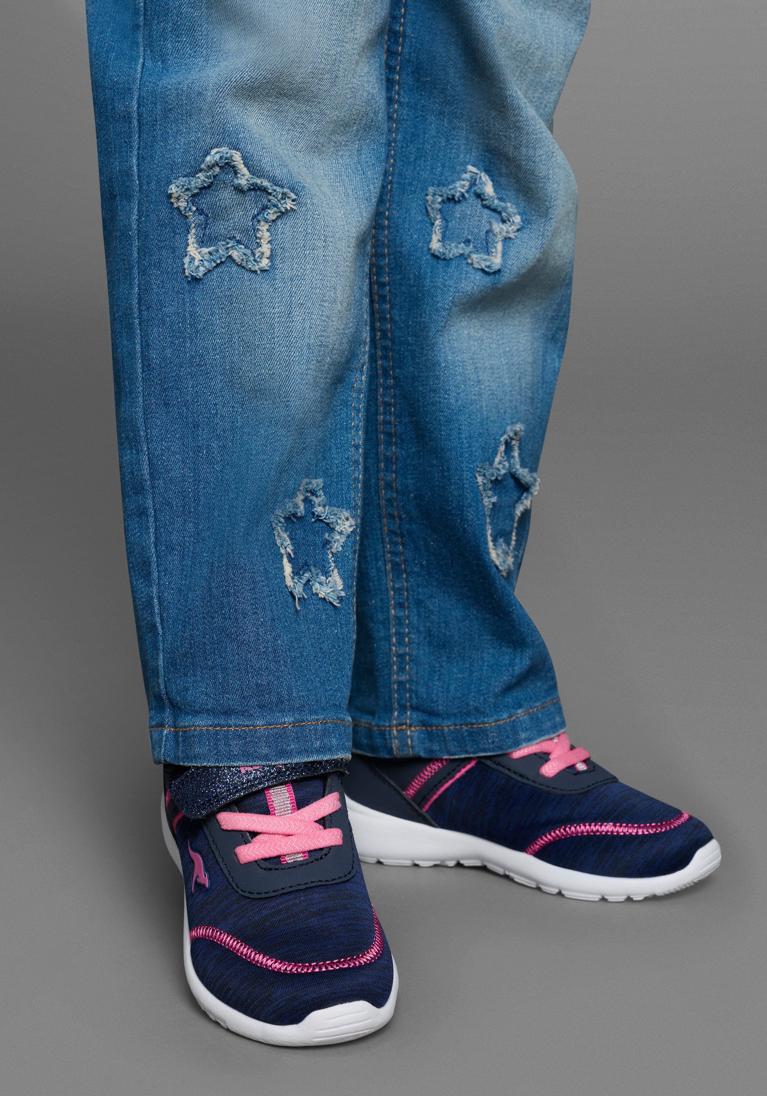 KangaROOS Stretch jeans Stretchjeans met applicatie