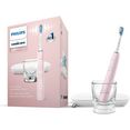 philips sonicare elektrische tandenborstel diamondclean 9000 hx9911 met sonartechnologie, laadglas, usb-reisetui roze