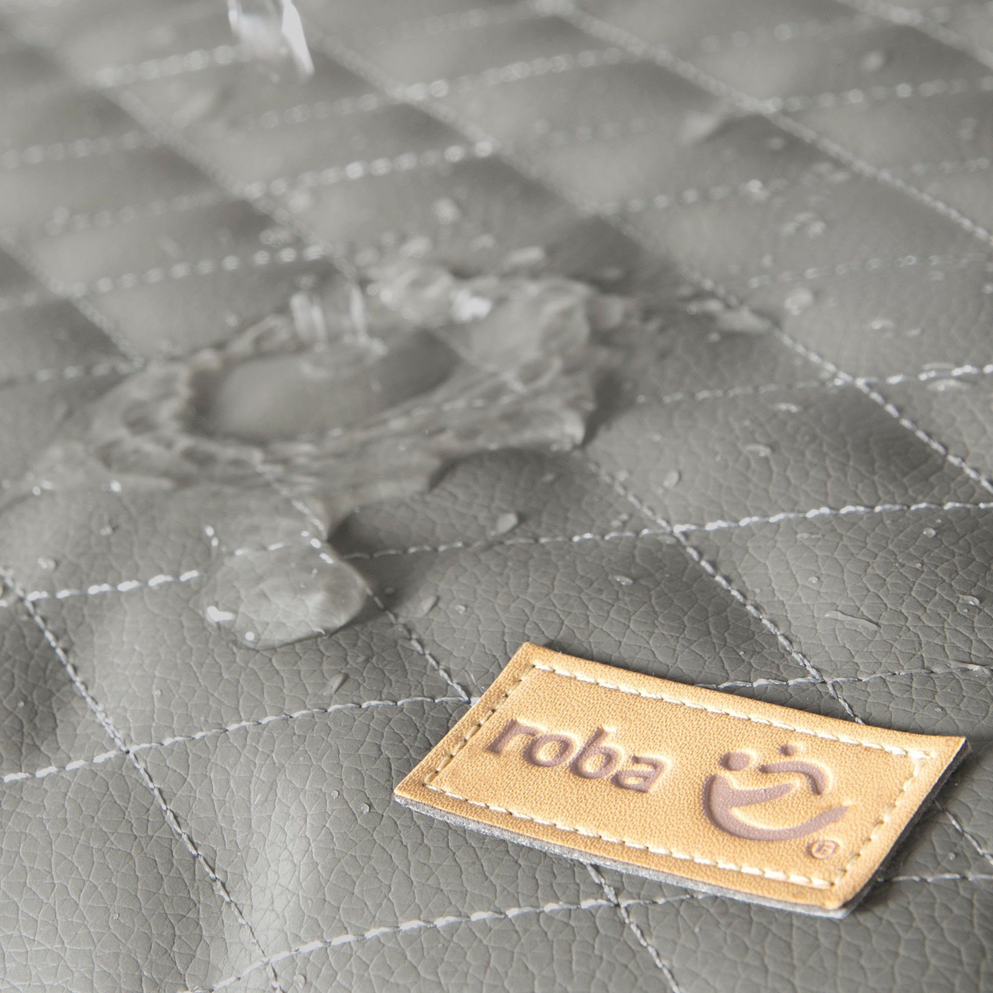 Roba® Aankleedkussen Luxe, stone doorgestikt