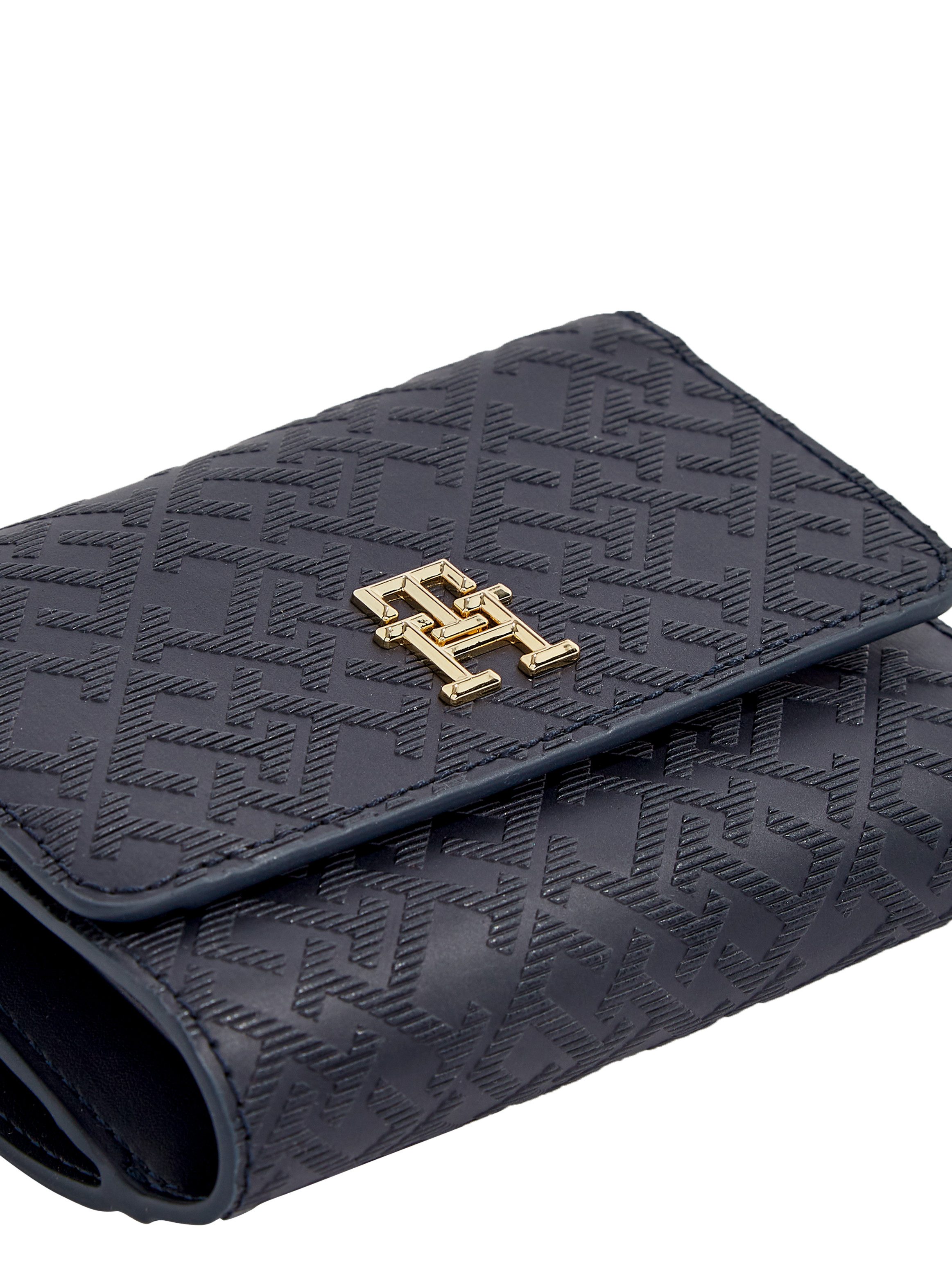 Tommy Hilfiger Portemonnee TH DISTINCT TRIFOLD WALLET MONO , dames portemonnee, portemonnee met edel th-logo