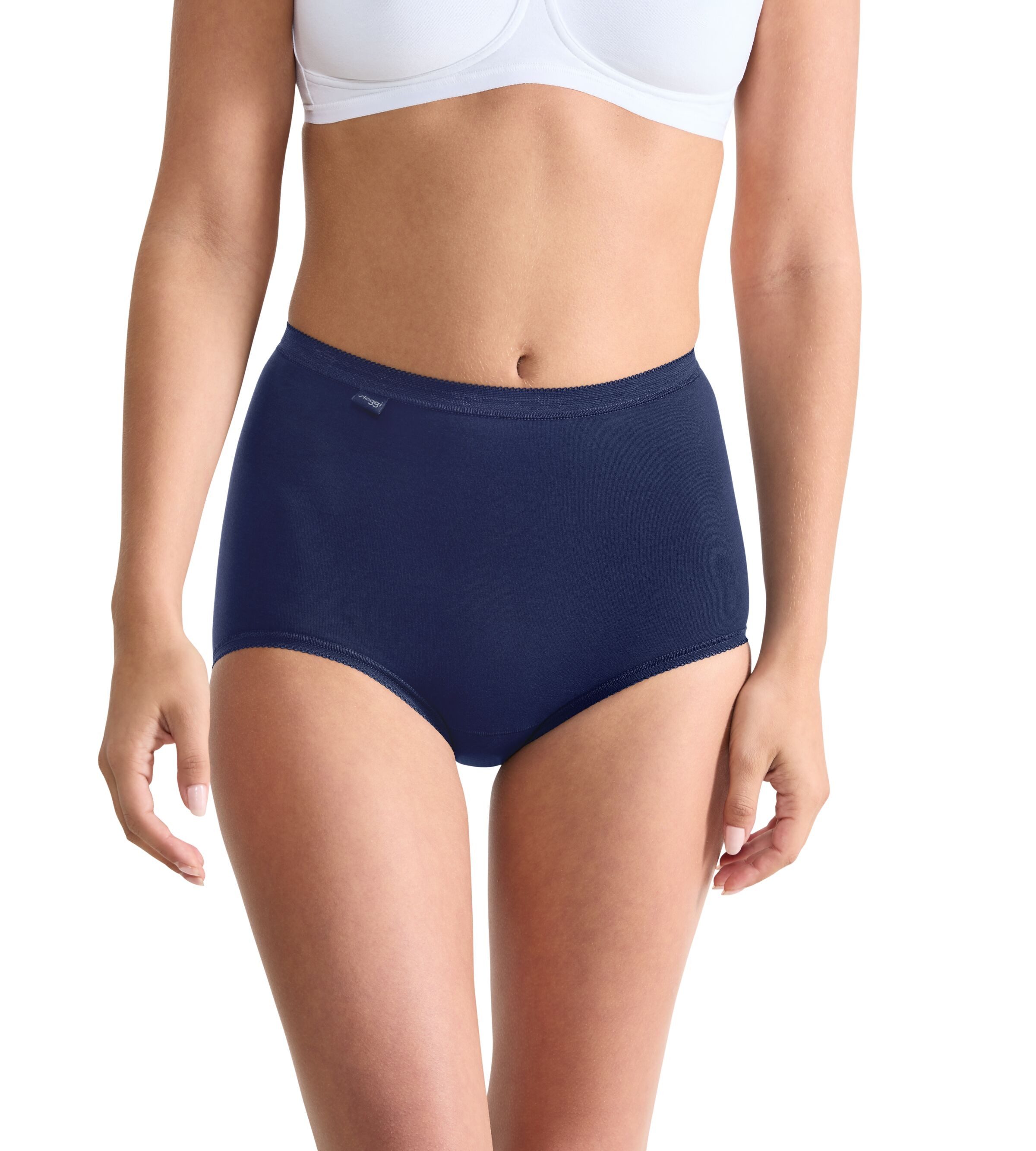Sloggi Maxislip Basic + Katoenmix, zachte naden, hoge taille, elastisch (Set van 4)