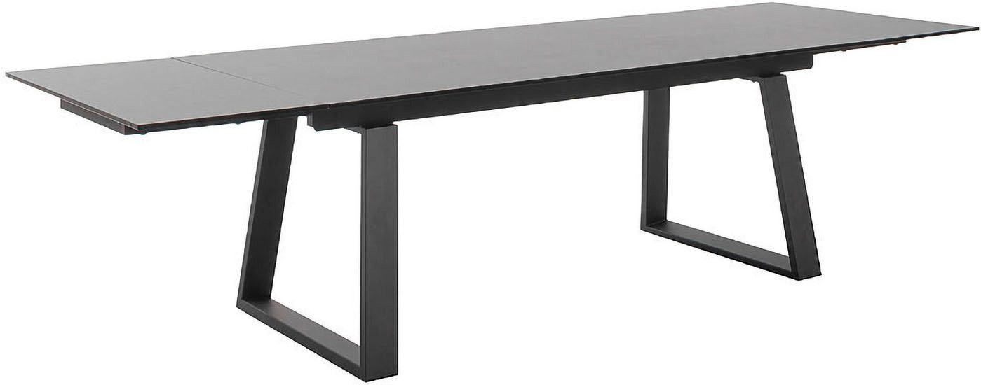 MCA furniture Eettafel NARBONNE onderstel tafel 200-300 cm Keramiek, metaal, eindschuif, uittrekbaar, tafelblad 13 mm, 10-12 personen