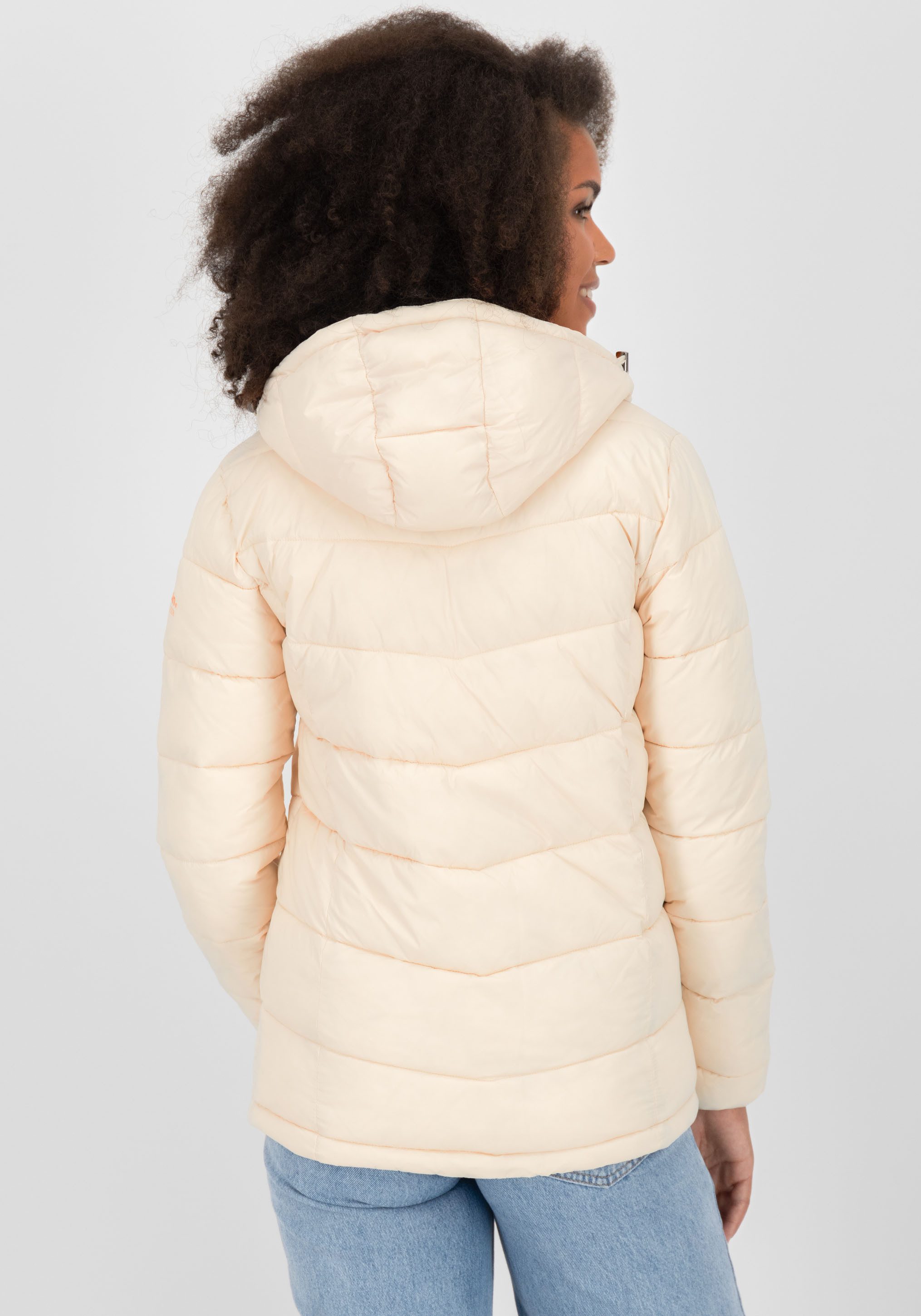 Alife & Kickin Gewatteerde jas AndriaAK lichte getailleerde tussenjas met brede stiksels en capuchon