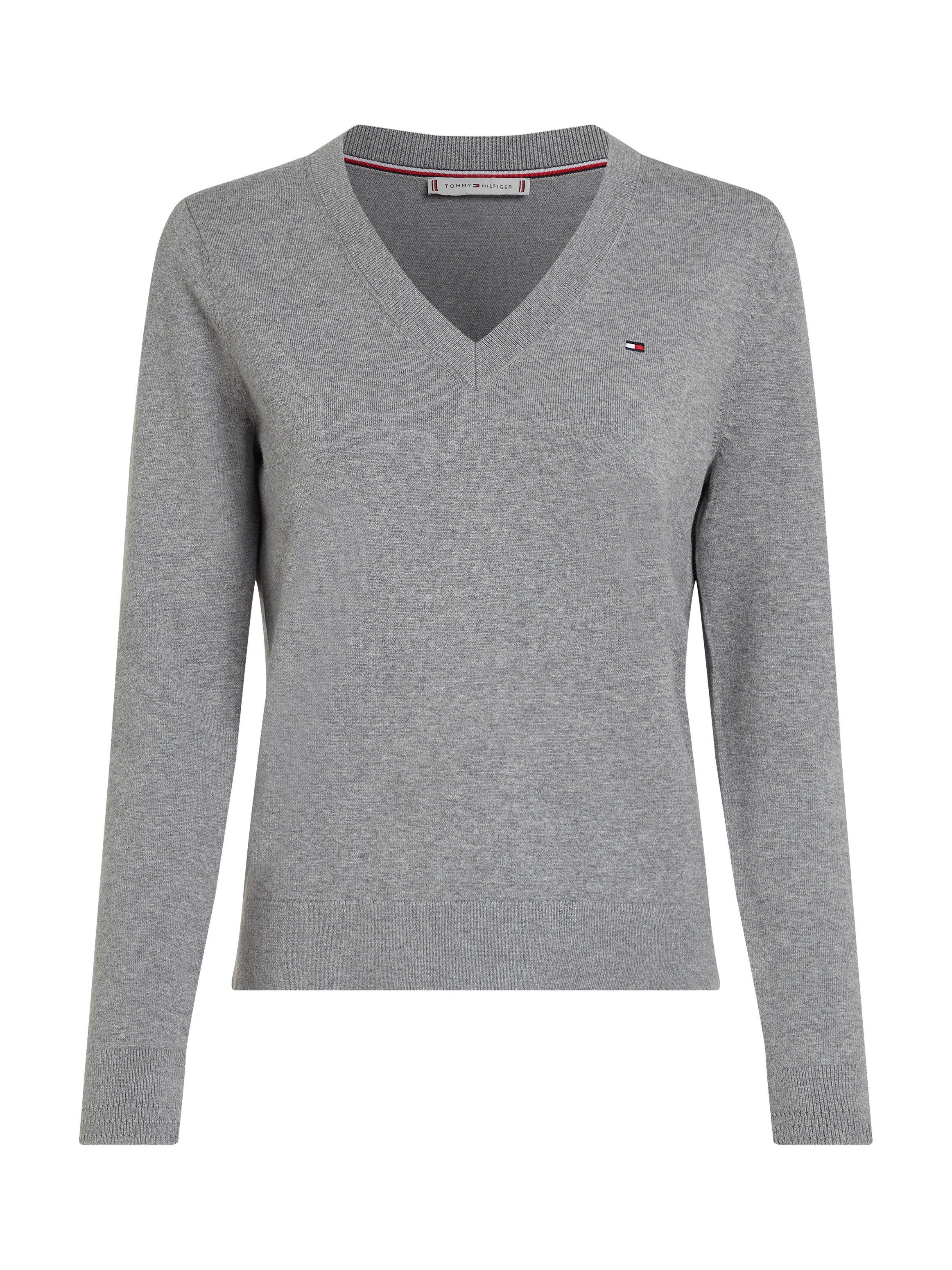 Tommy Hilfiger Trui met V-hals met logoborduursel