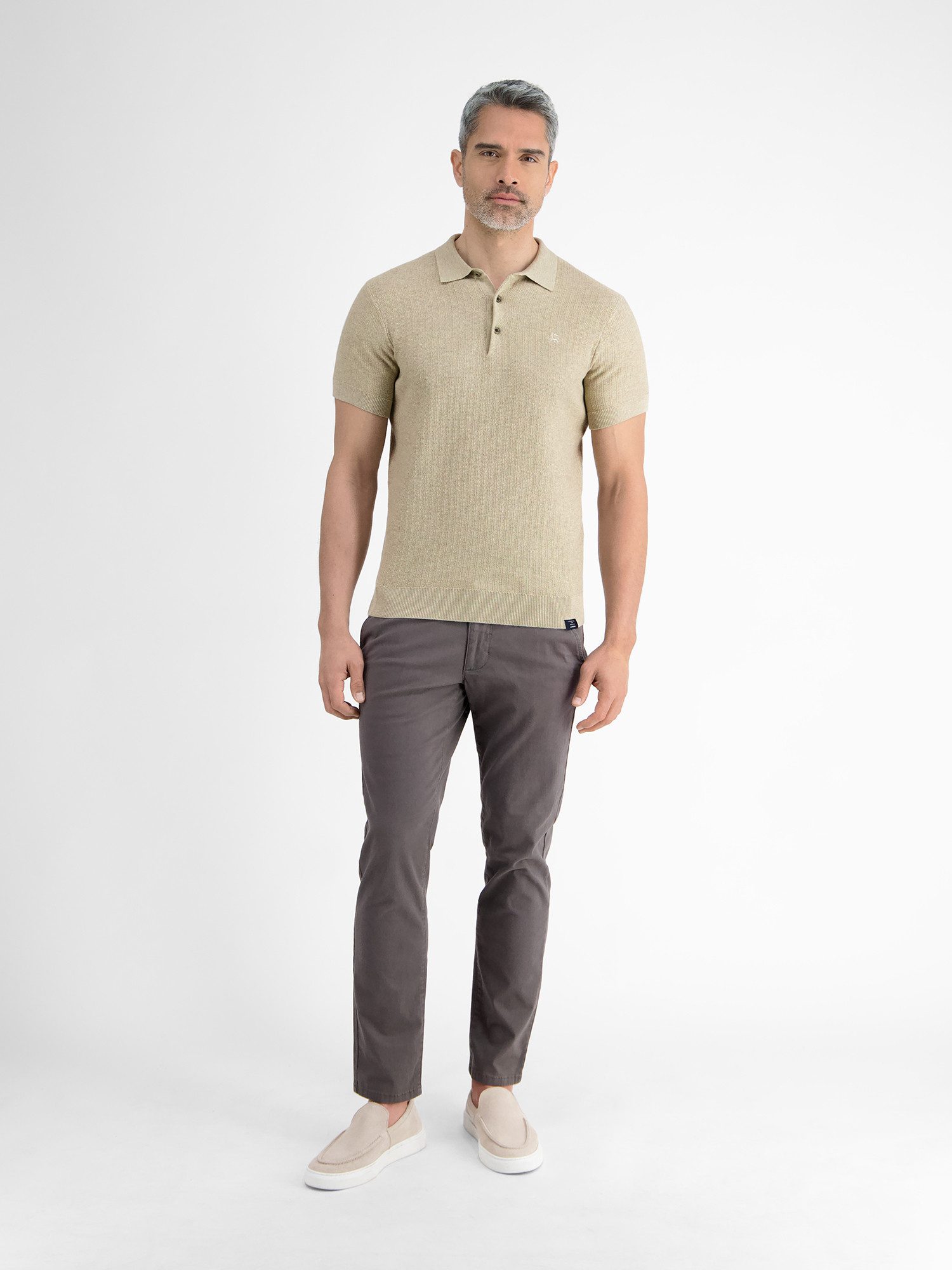 Lerros Poloshirt LERROS Gebreide polo met klassiek geknoopte kraag