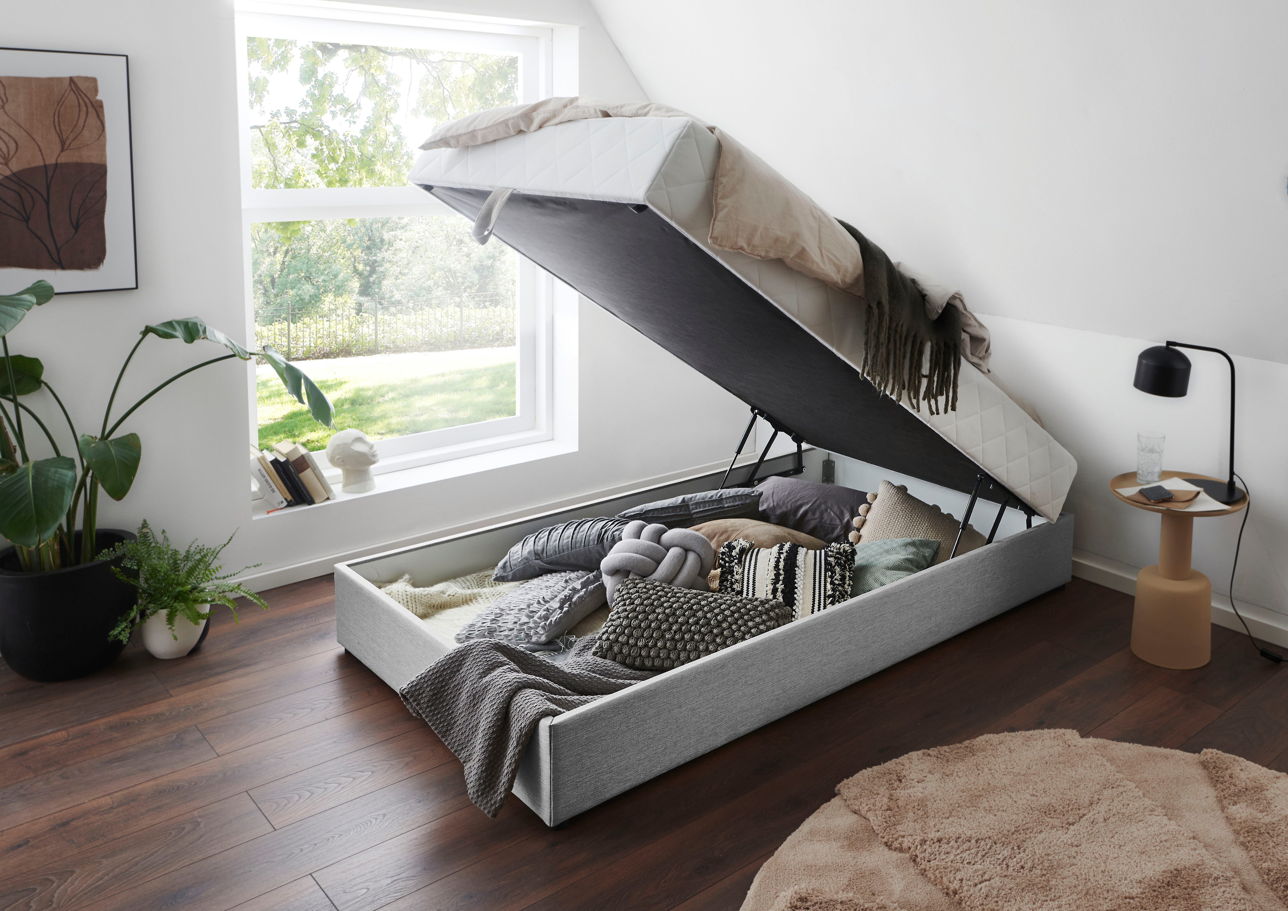 ATLANTIC home collection Boxspring BELINA met pocketveringmatras en ruime bedlade