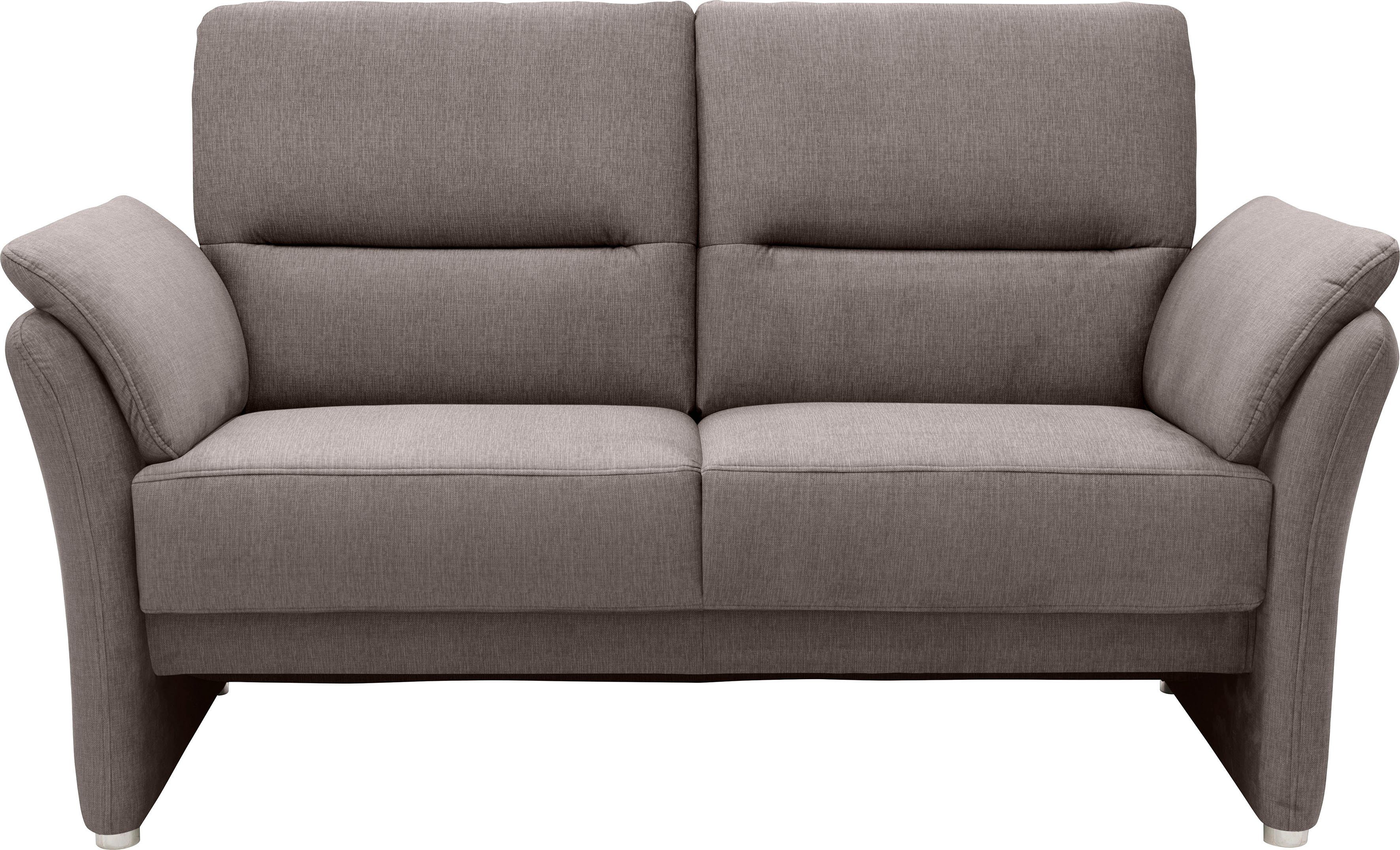 DOMO collection 2-zitsbank Pina elegant en tijdloos, smalle armleuningen, compacte afmetingen