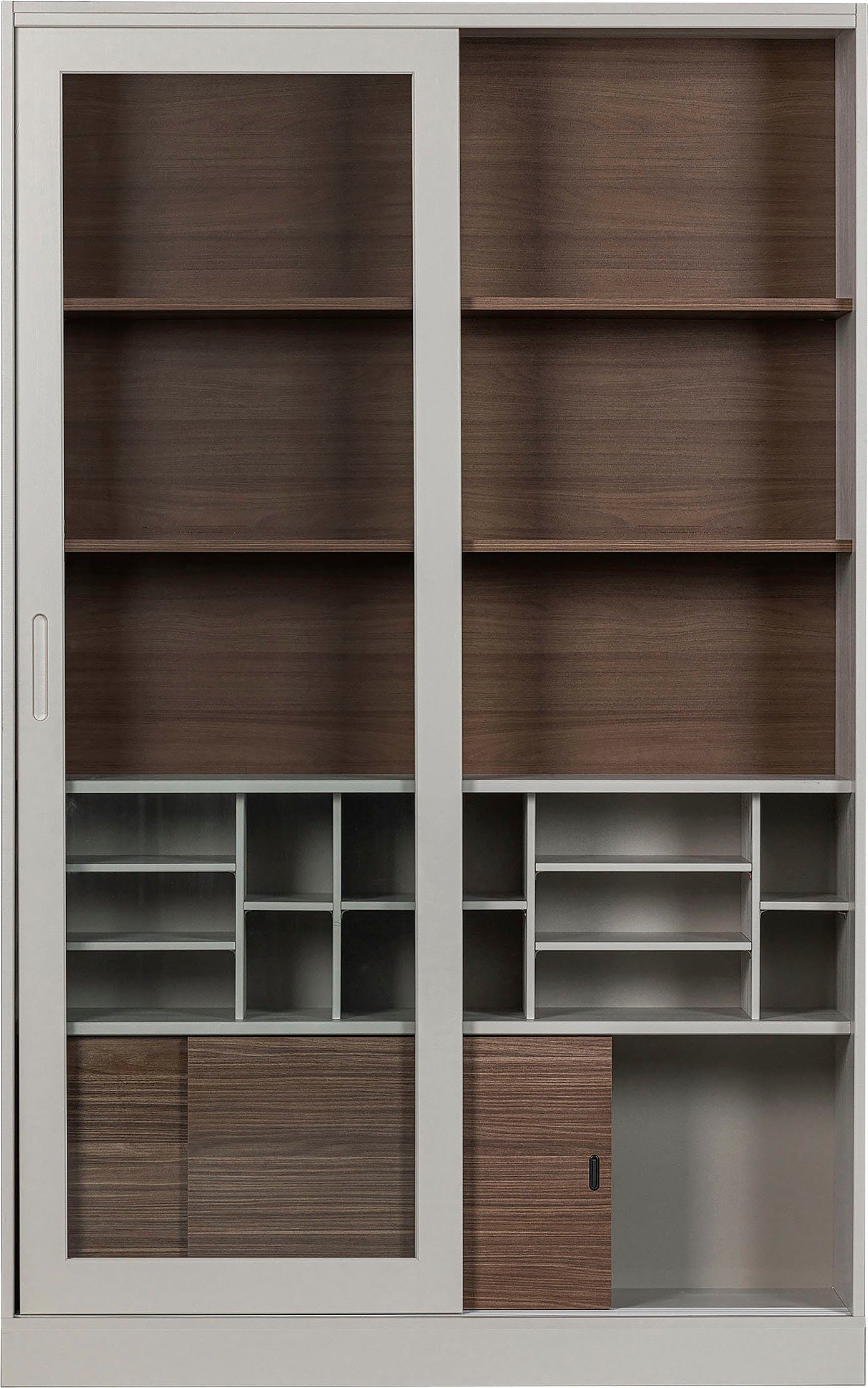 WOOOD Vitrinekast James met glas, veel opbergruimte, h 200 cm x b 125 cm