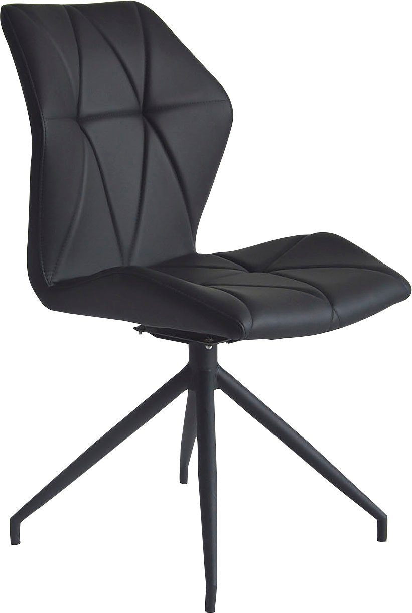 byLIVING Eetkamerstoel Imke set van 2, gezellige eetkamerstoel met stiksels, 360° draaibaar (set, 2 stuks)