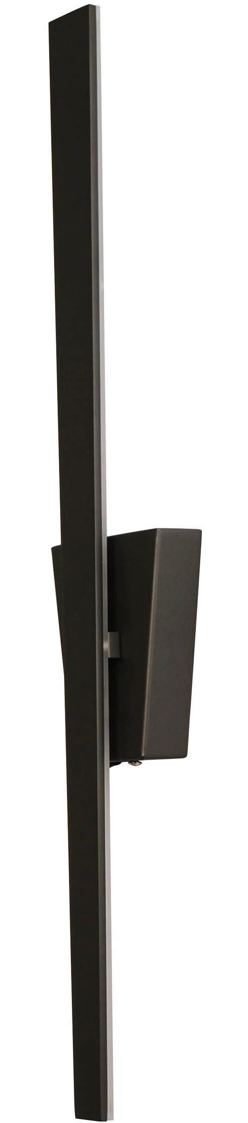 näve Led-wandlamp "Trevor" zwart, trapeziumvormige baldakijn, incl. kantelschakelaar, hoogte 62 cm (1 stuk)