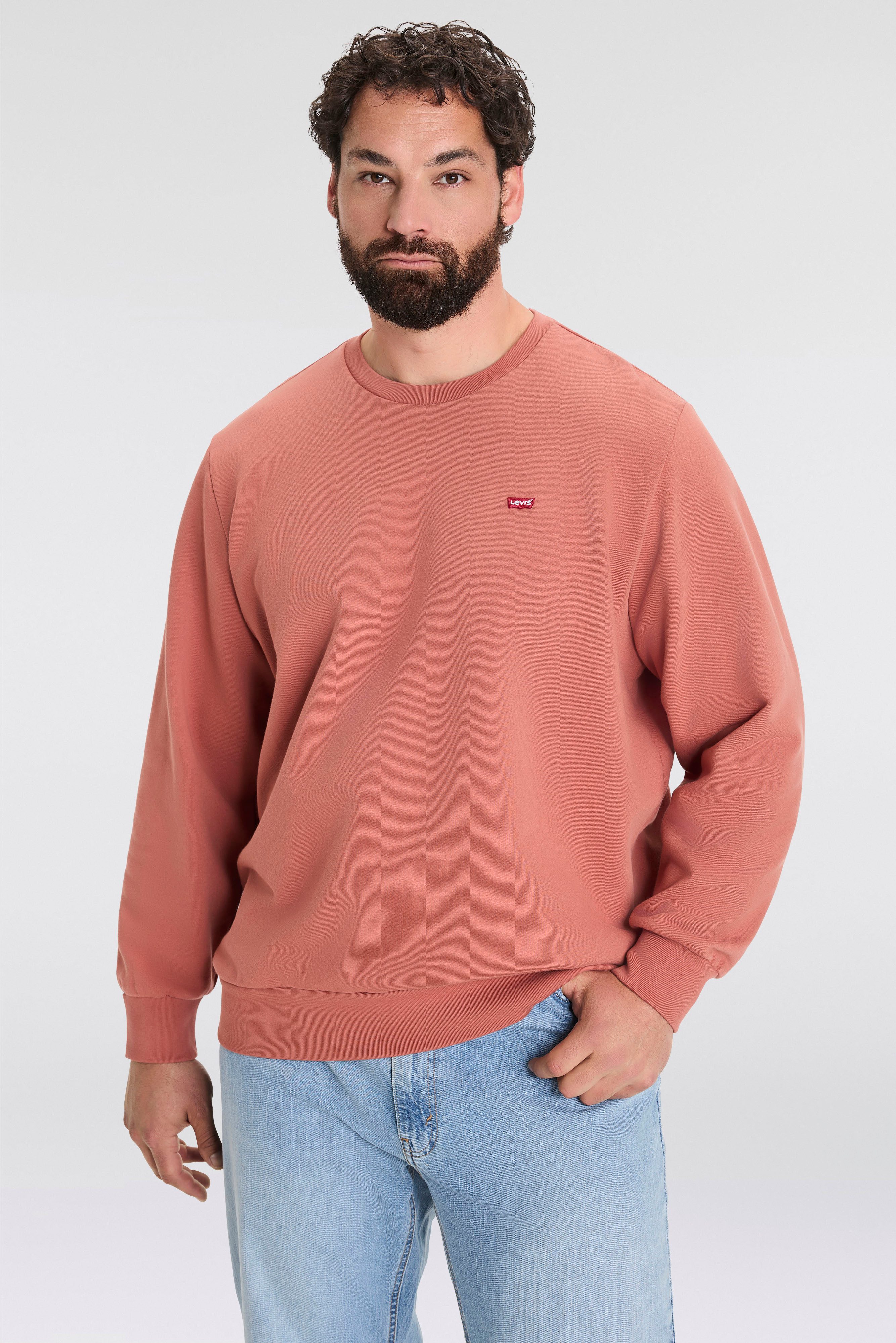 Levi's® Plus Sweatshirt BIG ORIGINAL HM CREW met batwing-logobadge