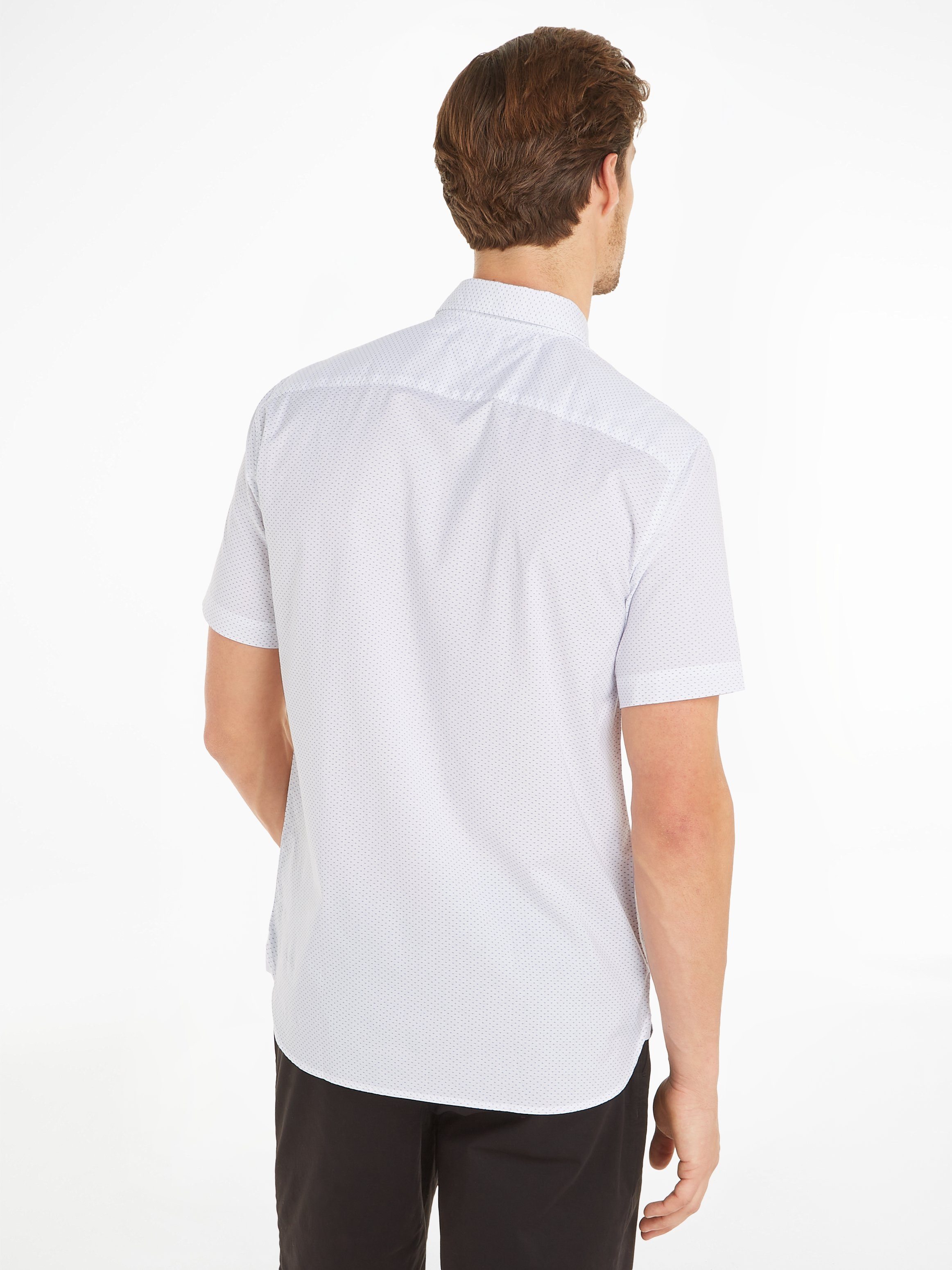 Tommy Hilfiger Overhemd met korte mouwen NATURAL SOFT MINI PRT SHIRT