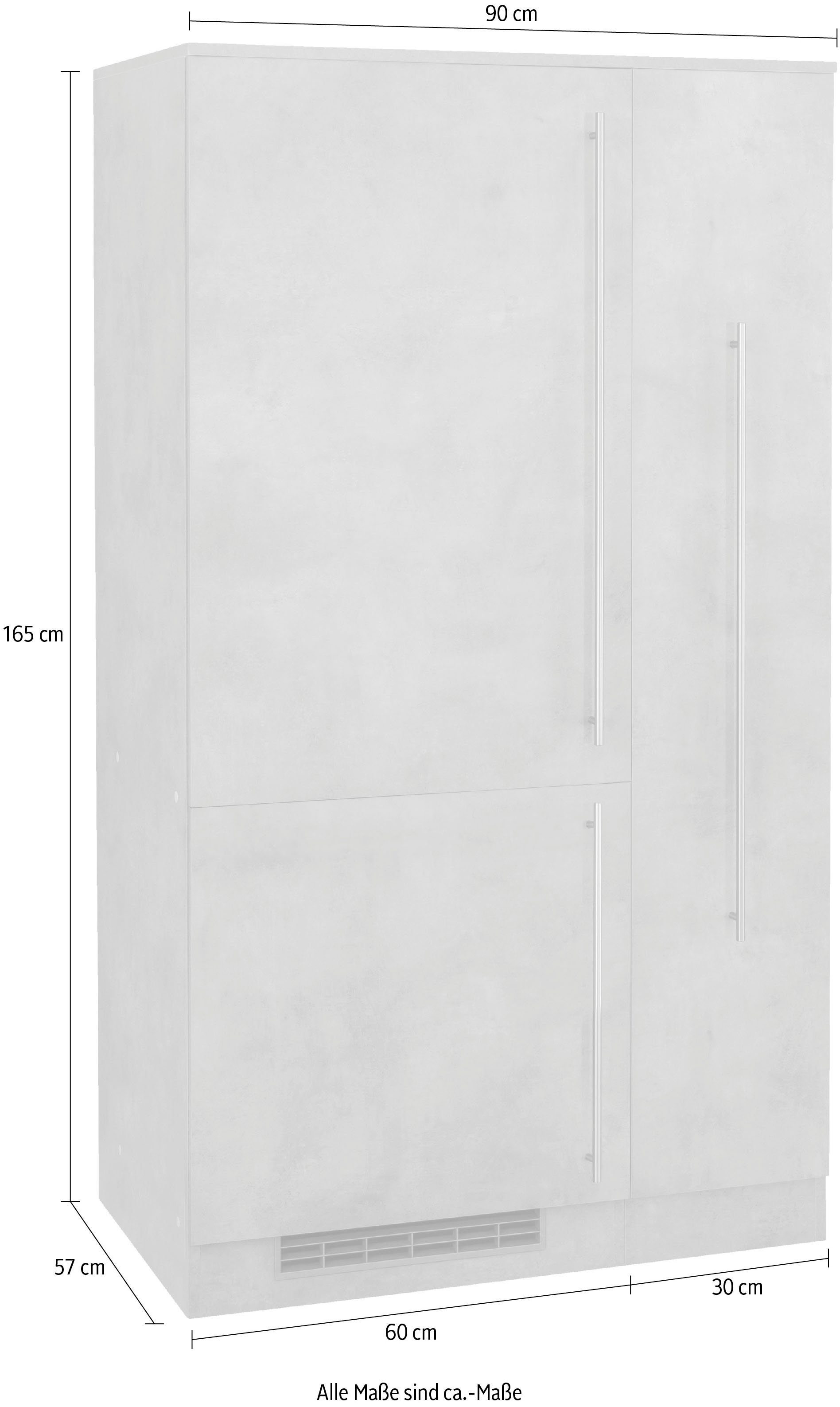 wiho Küchen Keuken Chicago keuze met elektrische apparaten, breedte 90 cm