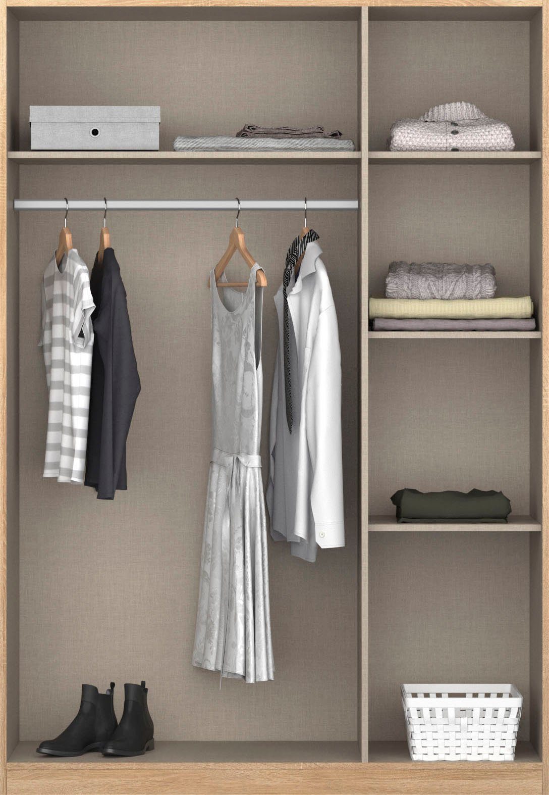 rauch Draaideurkast Kledingkast Kast Garderobe Slaapkamerkast CELLE in 4 breedtes en 2 hoogtes, optioneel met lades made in germany