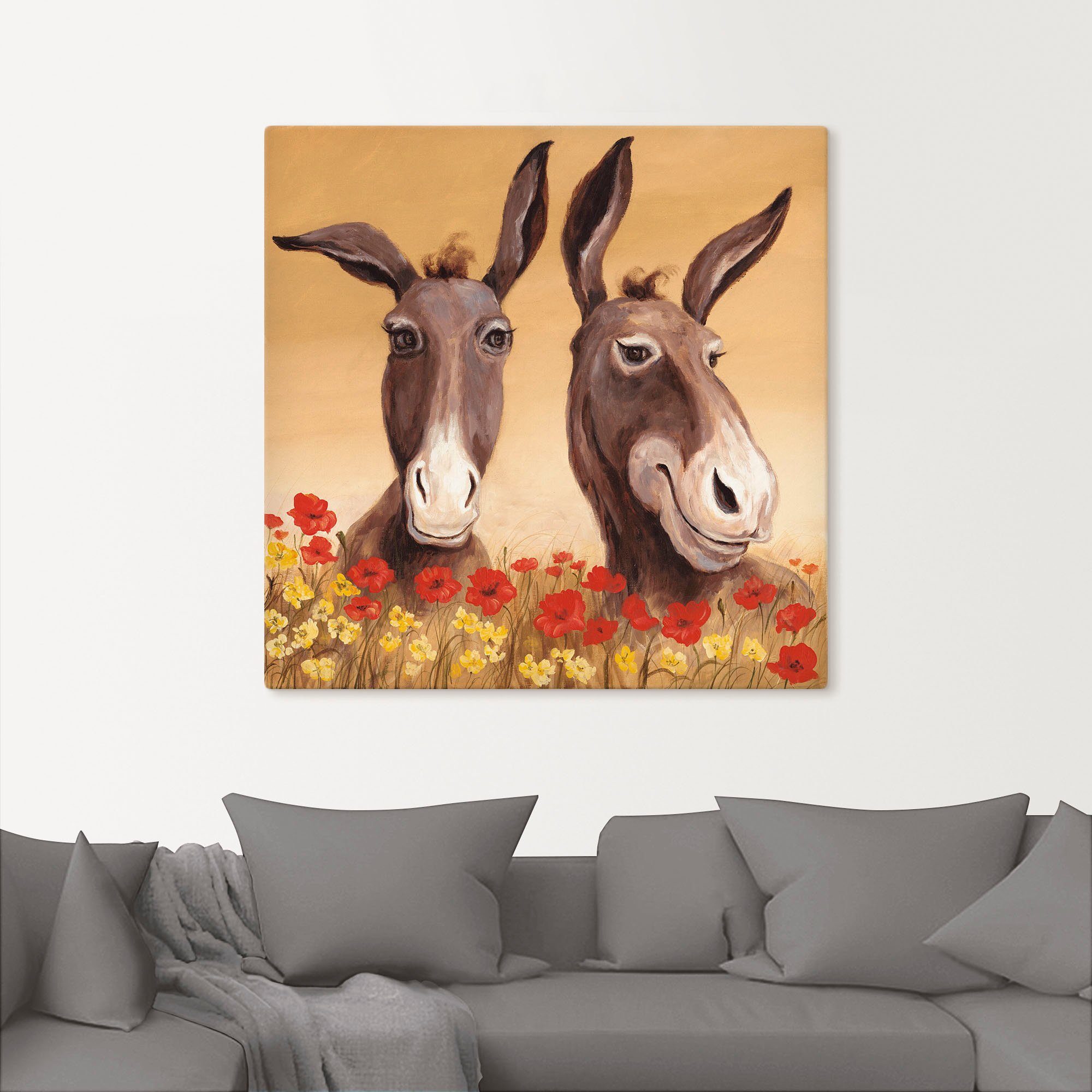 Artland Artprint Ezel als artprint van aluminium, artprint voor buiten, artprint op linnen, poster, muursticker