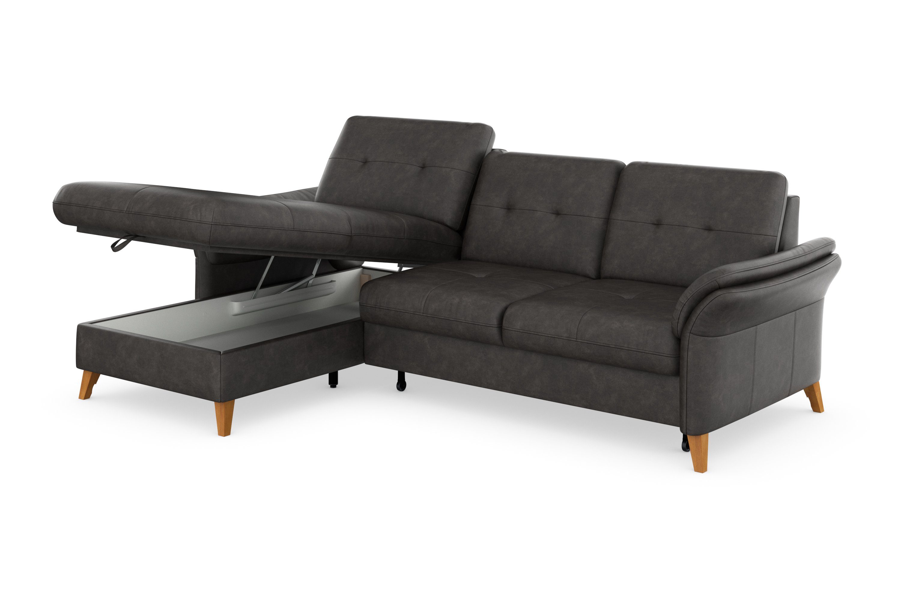sit&more Hoekbank Göteborg Zitdiepteverstelling en binnenvering, naar keuze met slaapfunctie