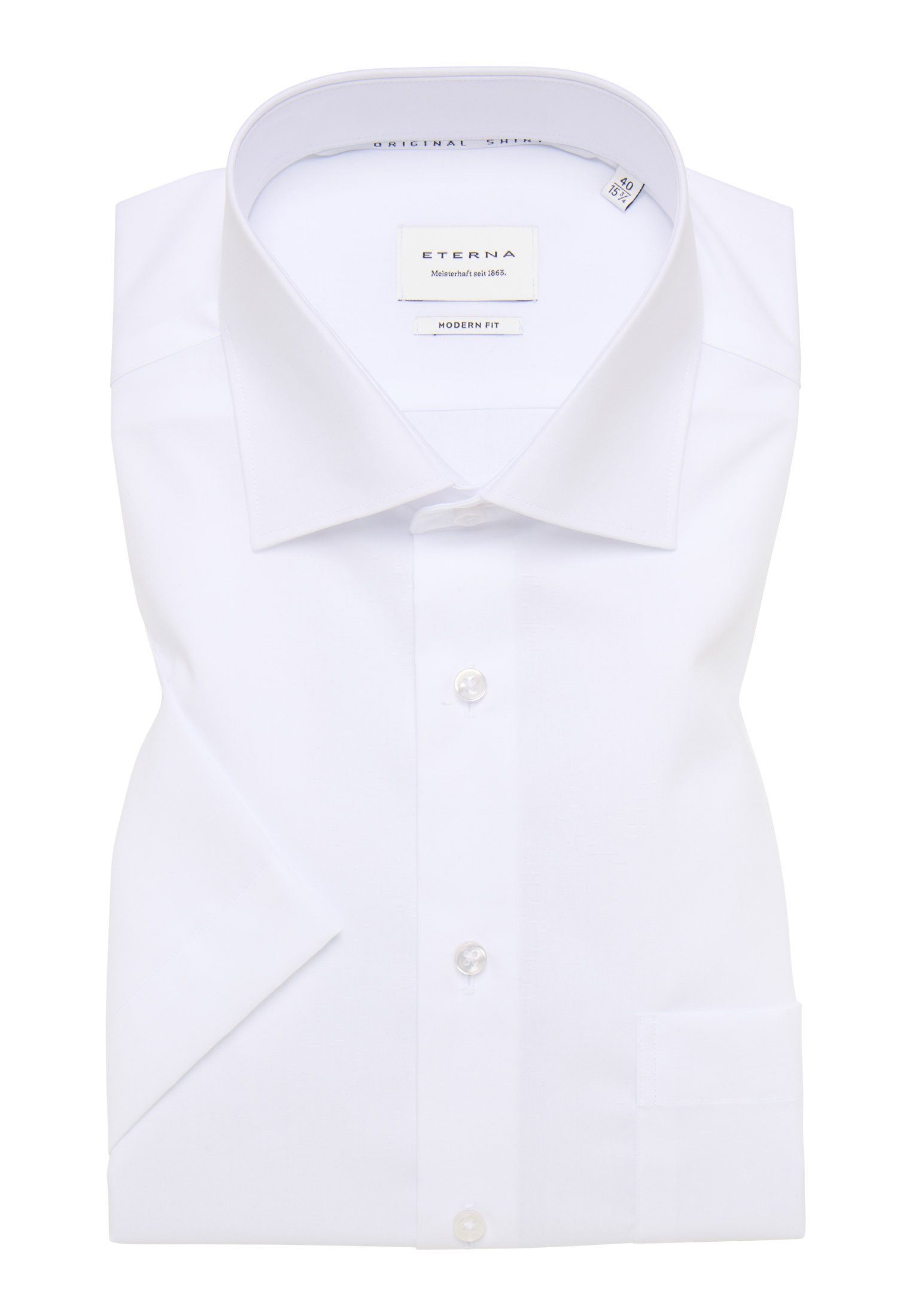 Eterna Overhemd met korte mouwen MODERN FIT NON IRON (strijkvrij)
