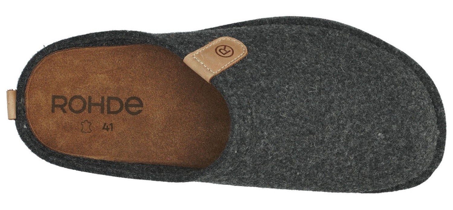Rohde Pantoffels LUCCA-H met uitneembare leren binnenzool, breedte g