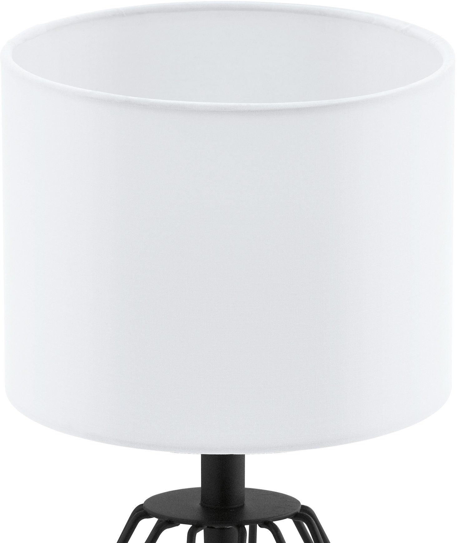EGLO Tafellamp CARLTON 2 Vintage tafellamp, nachttafellamp, zwart, wit, fitting: E14