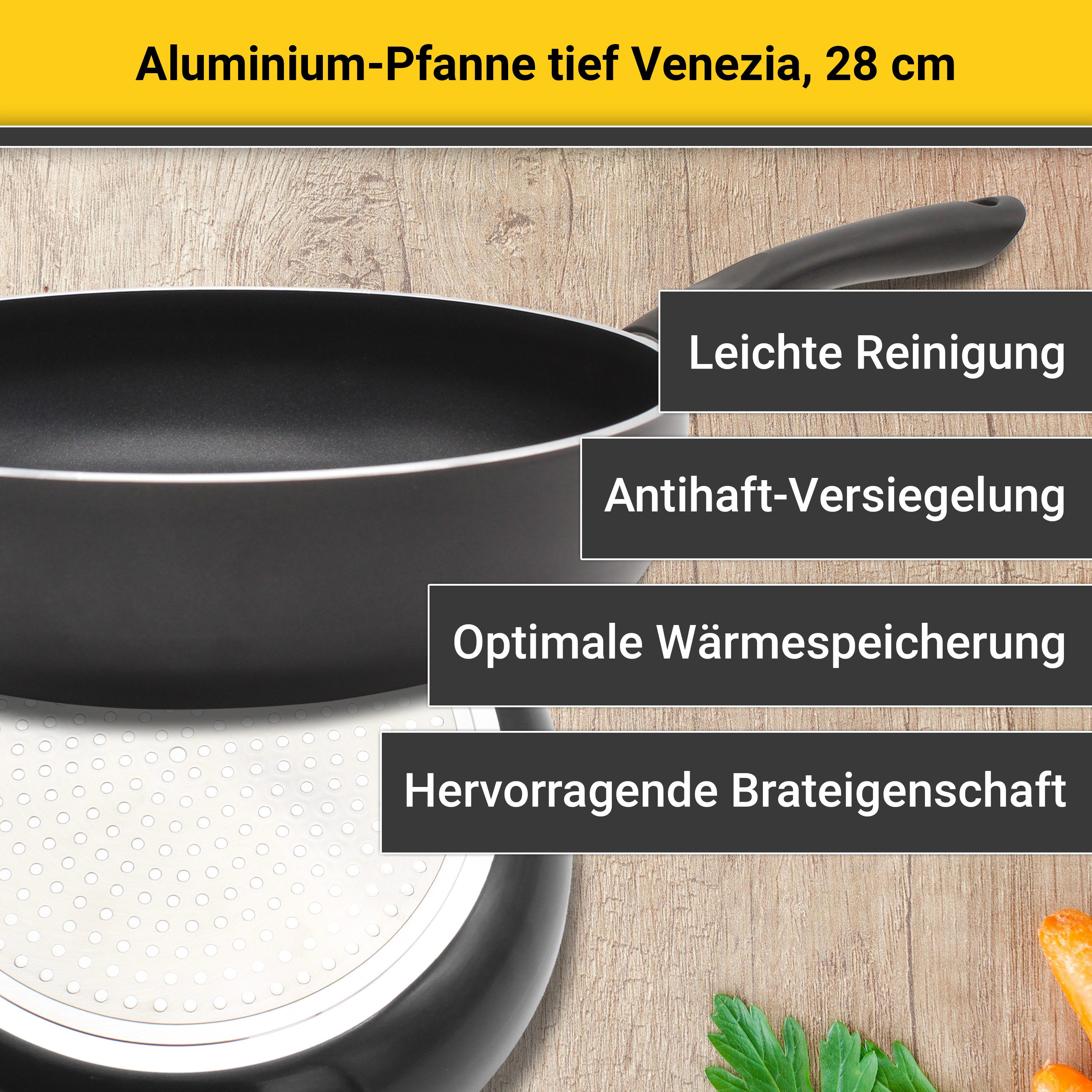 Krüger Koekenpan Aluminium pan diep Venezia, 28 cm (1-delig)