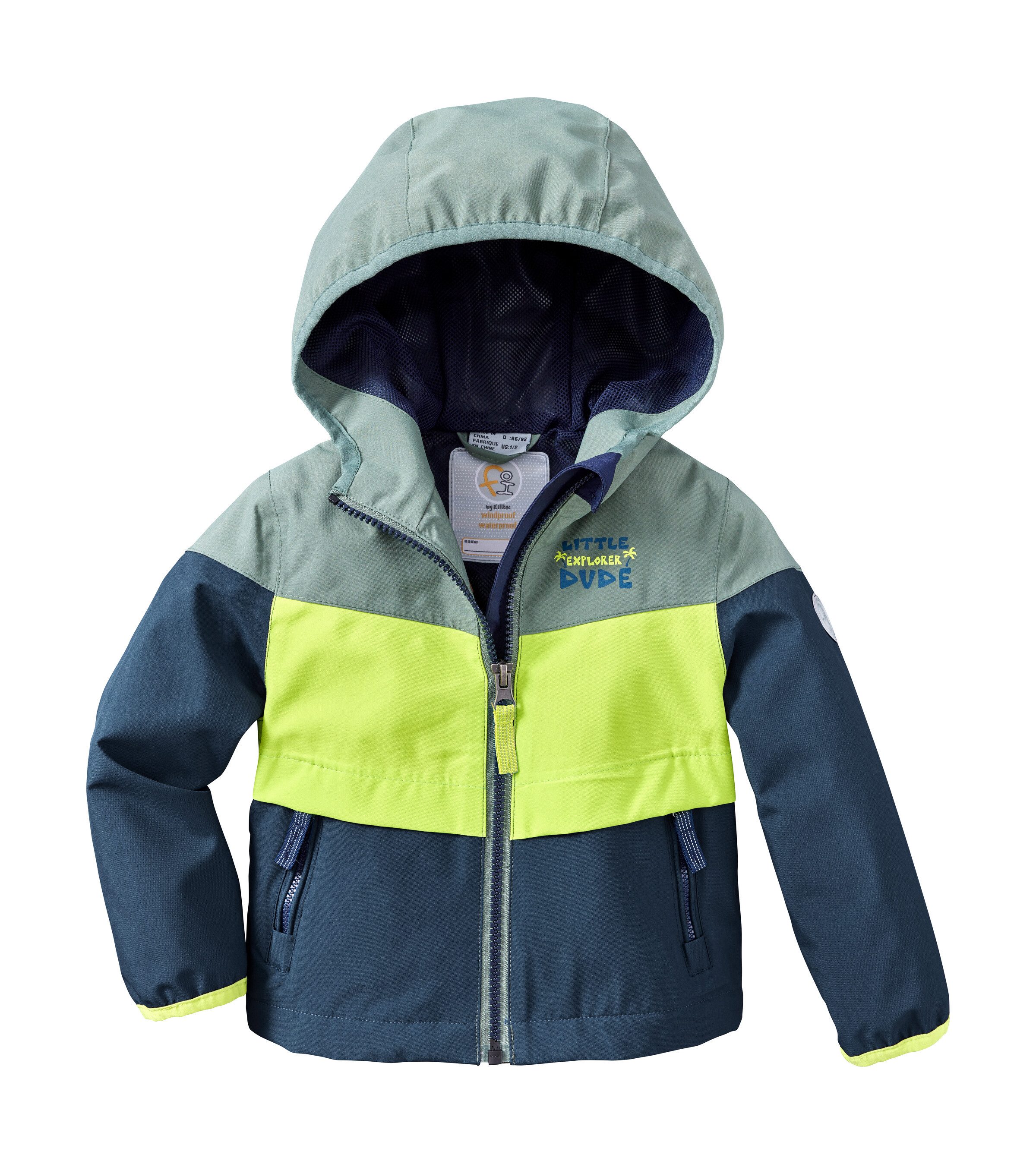 first instinct by killtec Functioneel jack FIOS 8 MNS JCKT Water- en winddichte kinderjas met reflecterende details