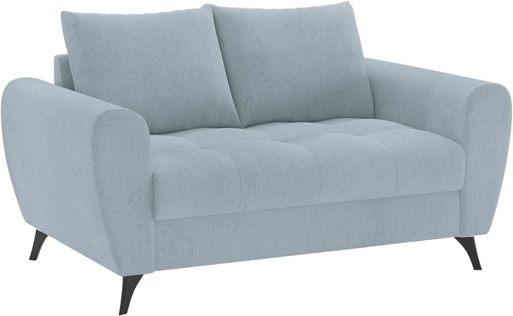 Mr. Couch 2-zitsbank Blackburn II Met koudschuimvering tot 140 kg belastbaar blauw, 2-zitsbanken