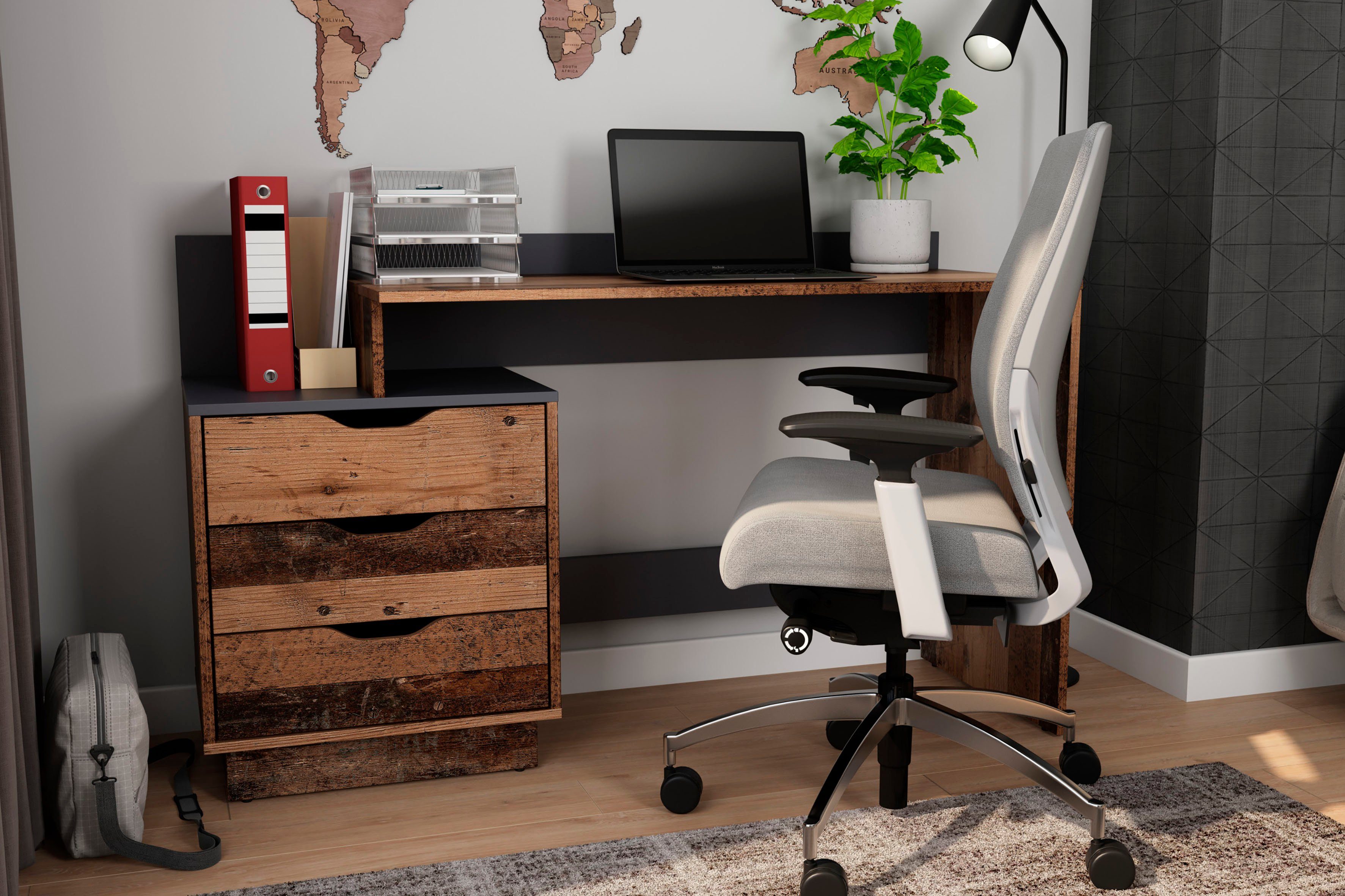 byLIVING Bureau Bern, modern pc-bureau met veel bergruimte, breedte 138 cm, rechts of links te monteren