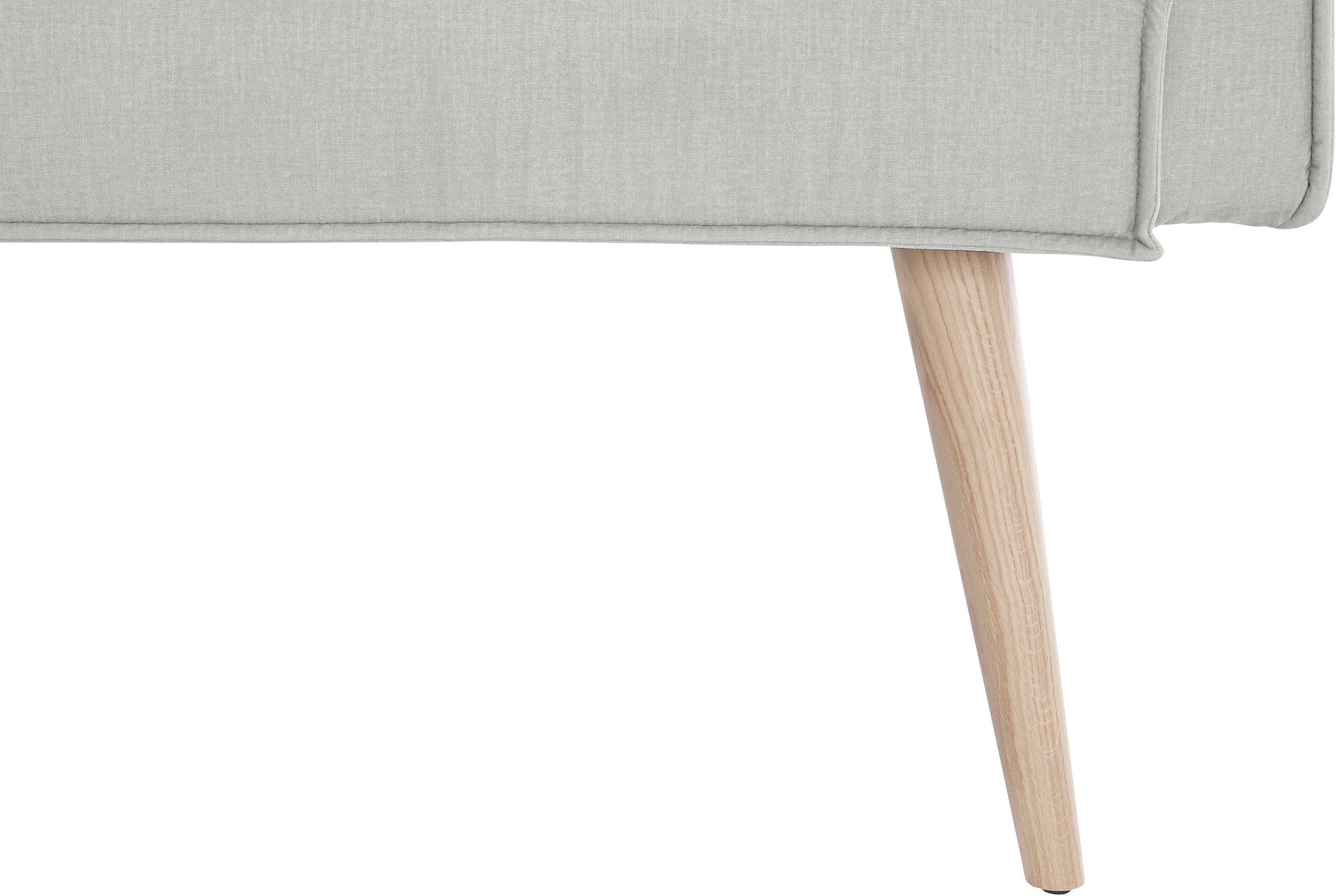 exxpo - sofa fashion Hoekbank Lungo, moderne paspelnaad, comfortabel en elegant, hoge houten voet