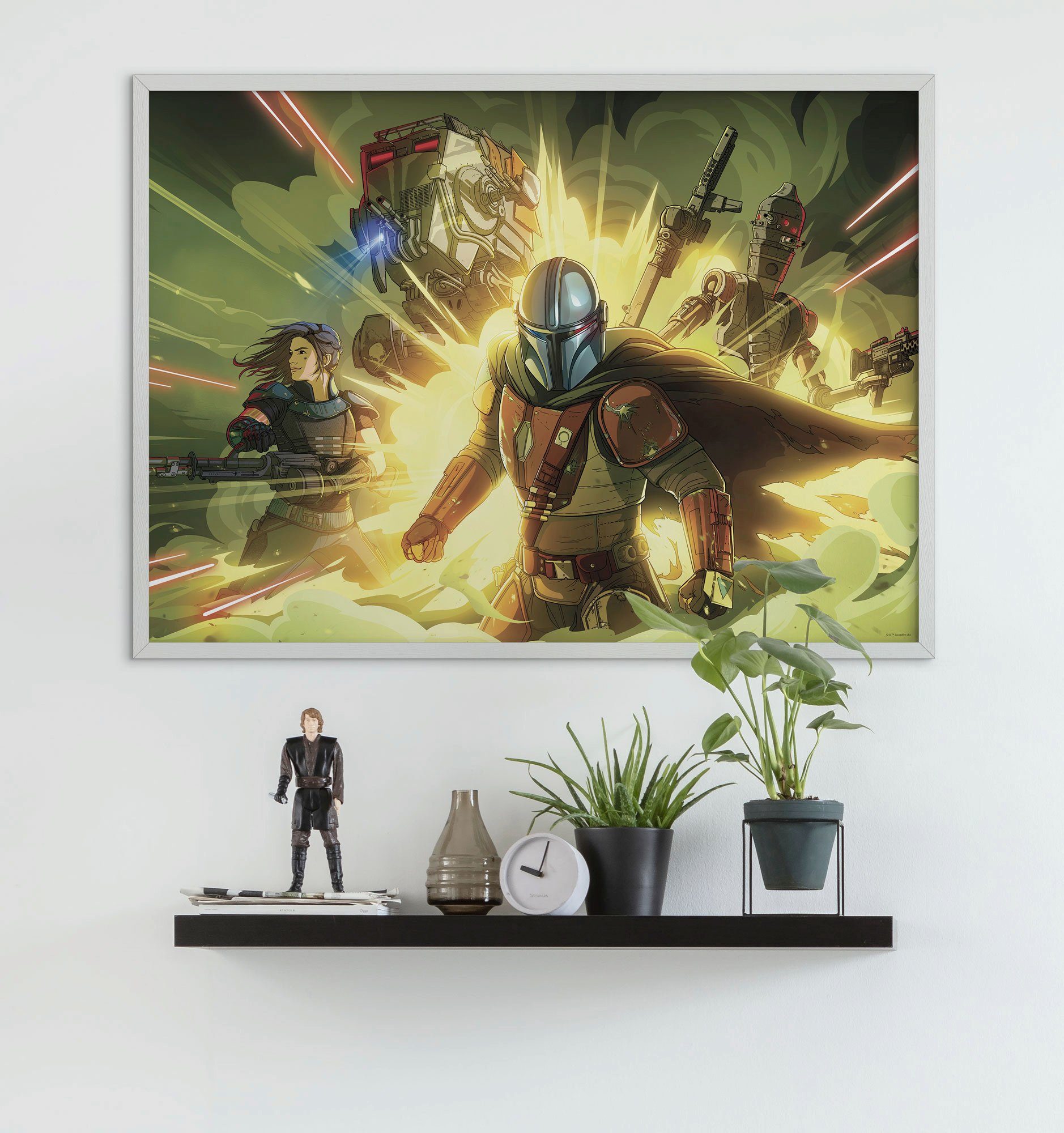Komar Wanddecoratie Mandalorian Fireteam Wanddecoratie voor de kinderkamer - zonder lijst (1 stuk)