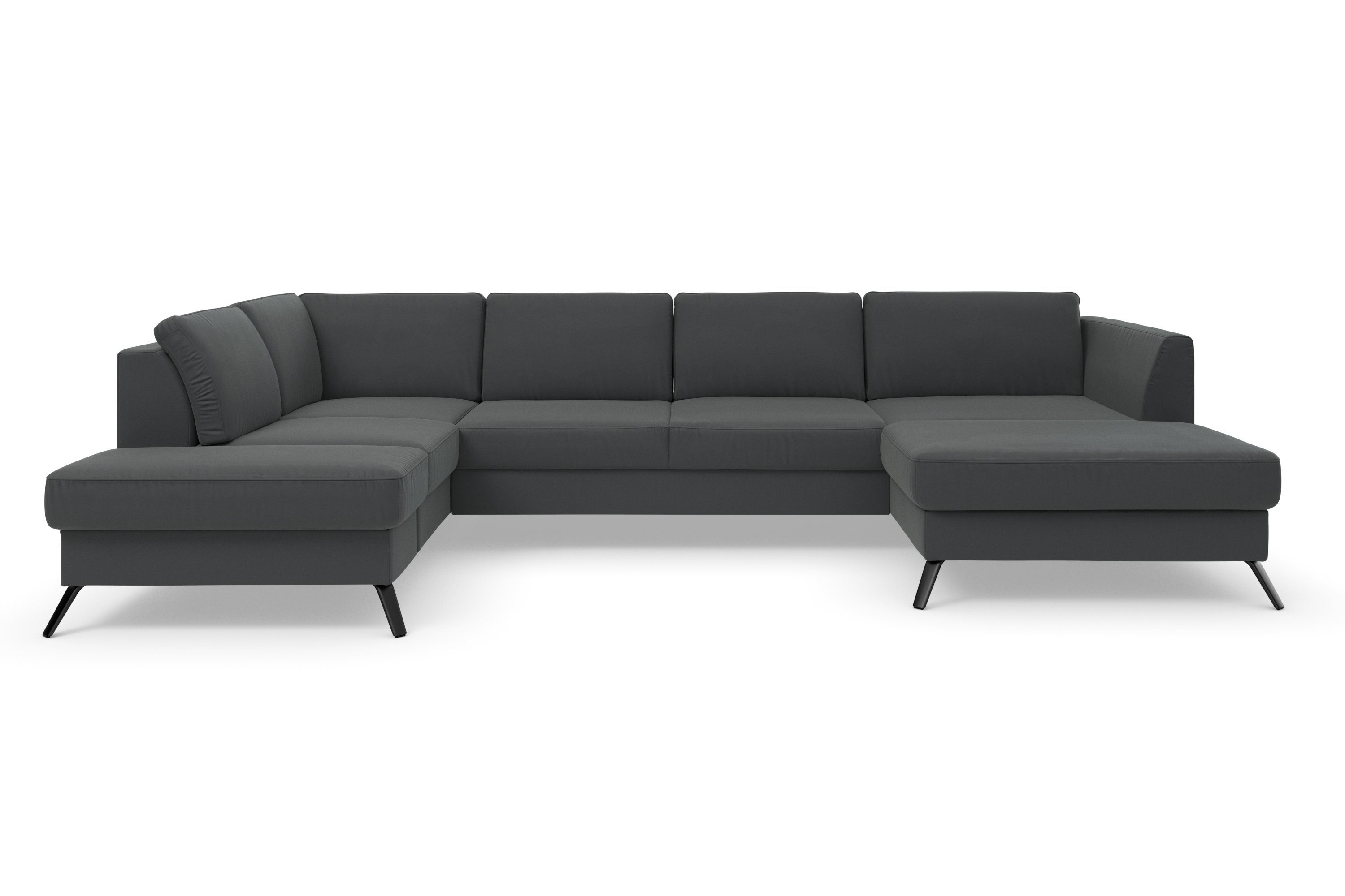 sit&more Zithoek Olsen U-vorm inclusief zitdiepteverstelling, naar keuze met slaapfunctie, 15 cm hoog