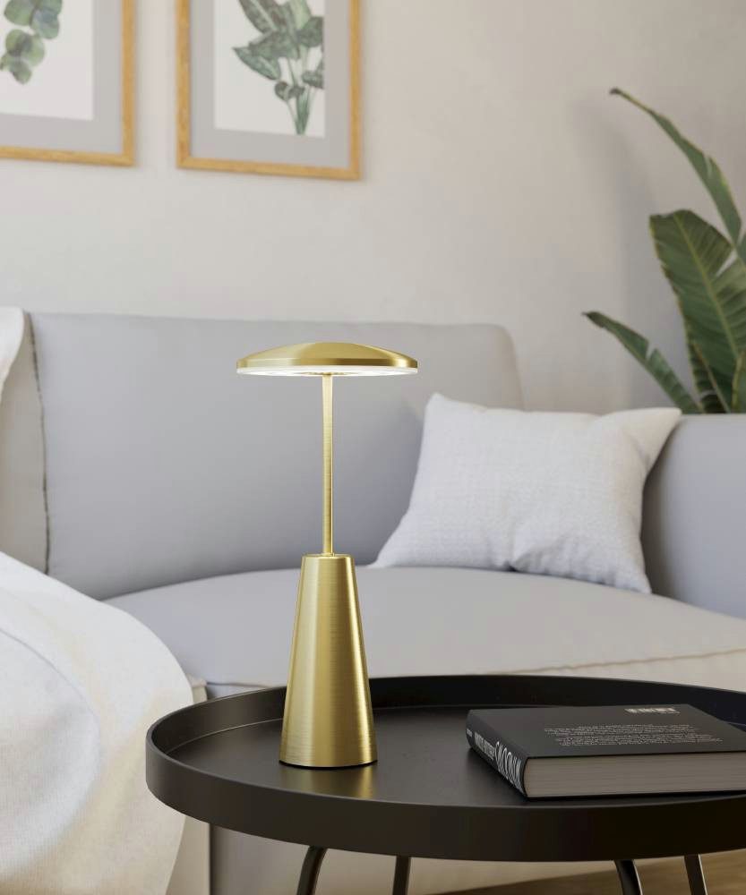 EGLO Tafellamp Piccola dimmbare nachttafellamp, metaal in messing, lamp voor balkon, ip54 (1 stuk)