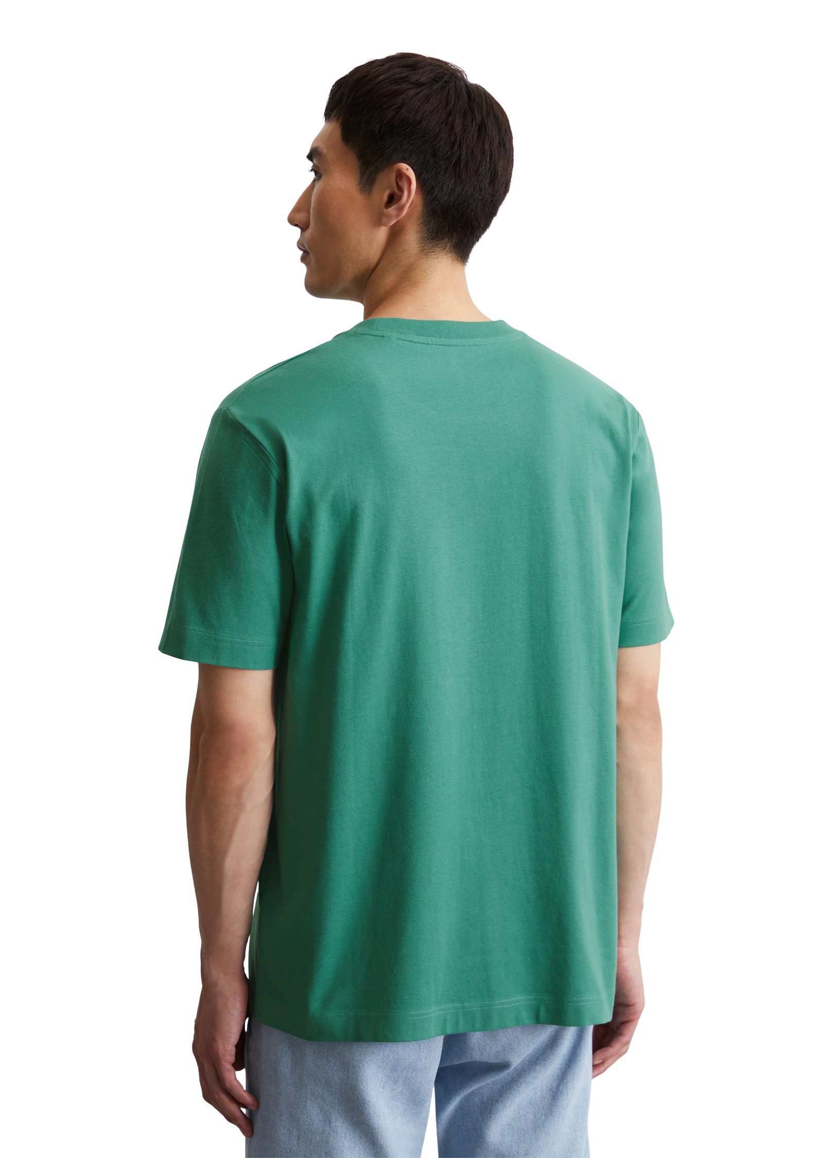 Marc O'Polo T-shirt een klein, bescheiden logo in contrastkleur siert de borst