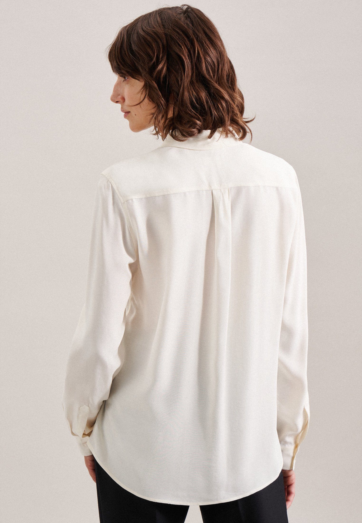 seidensticker Overhemdblouse Lange mouwen kraag uni