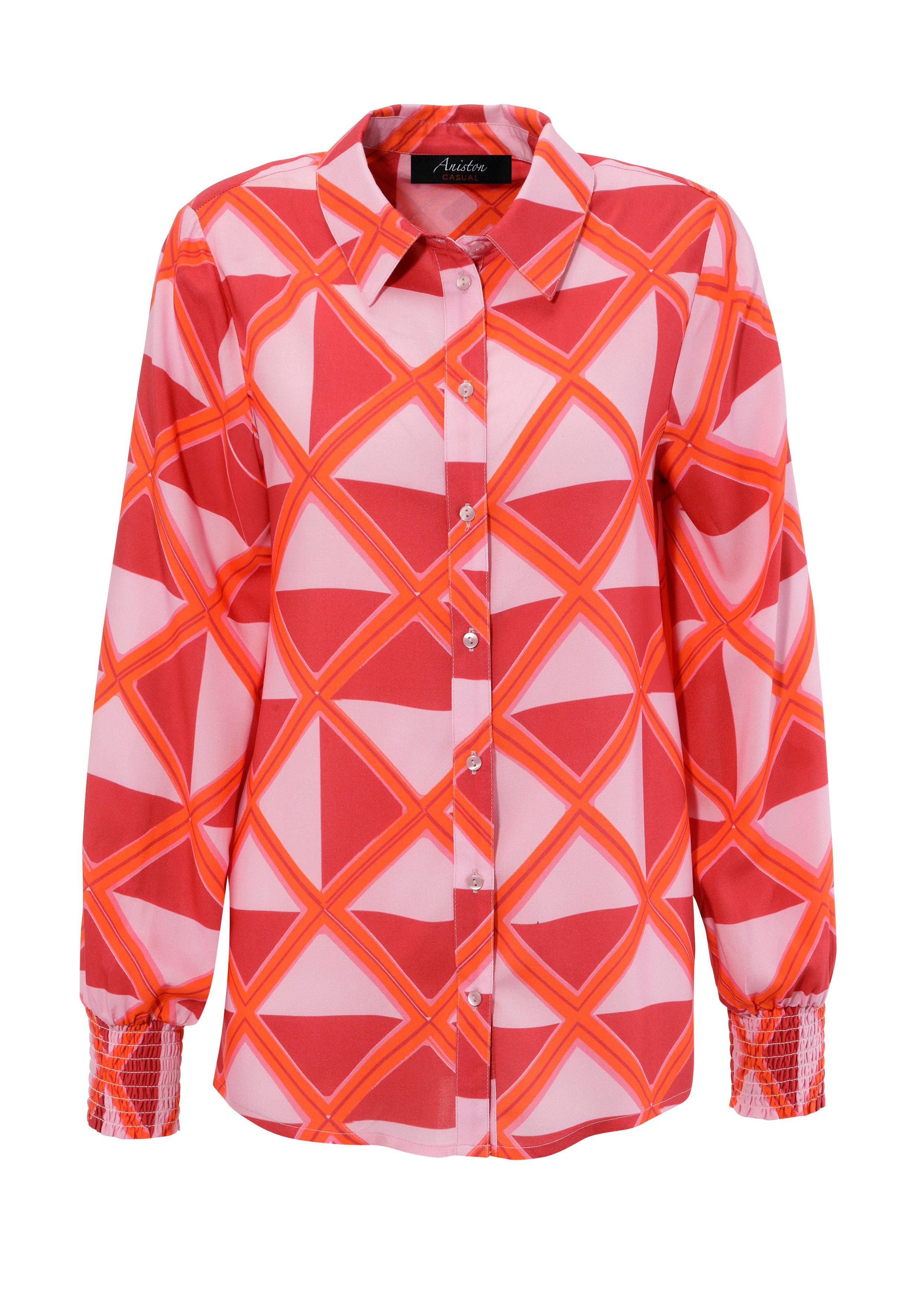 Aniston CASUAL Overhemdblouse met extravagante, grafische print - nieuwe collectie