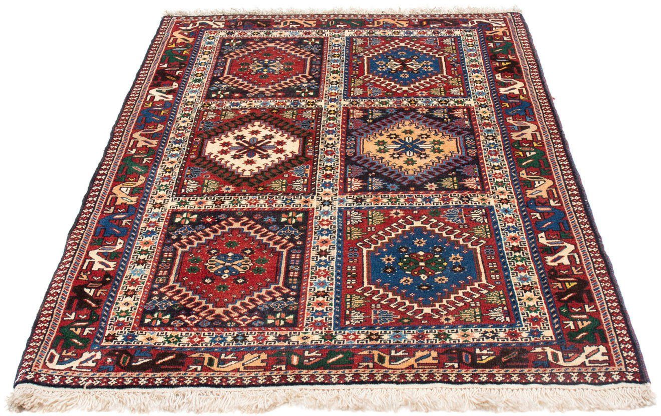 morgenland Wollen kleed Yalameh velden Blu 144 x 100 cm Handgeknoopt