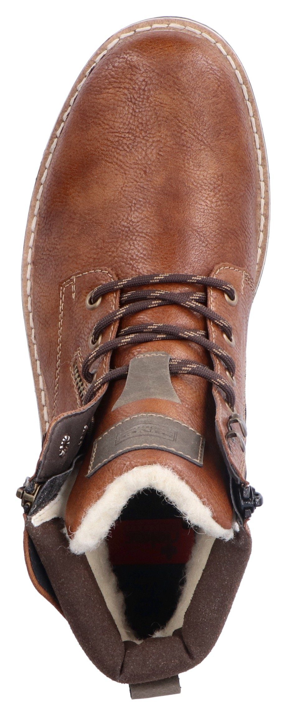 Rieker Winterlaarzen met comfortabele rieker tex-uitrusting, vrijetijdsschoen, veterschoen