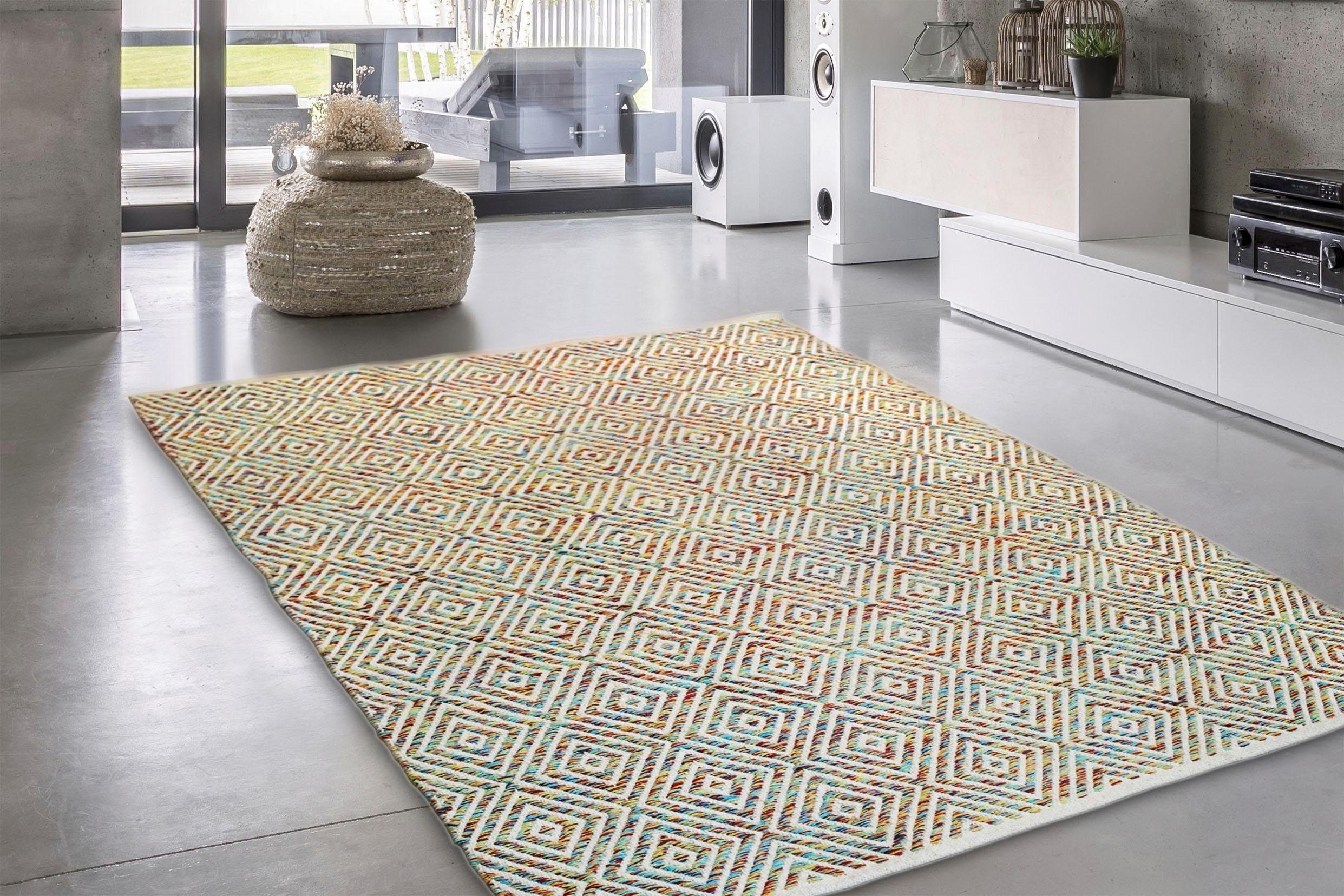 calo-deluxe Vloerkleed Luba 333 puur katoen, woonkamer