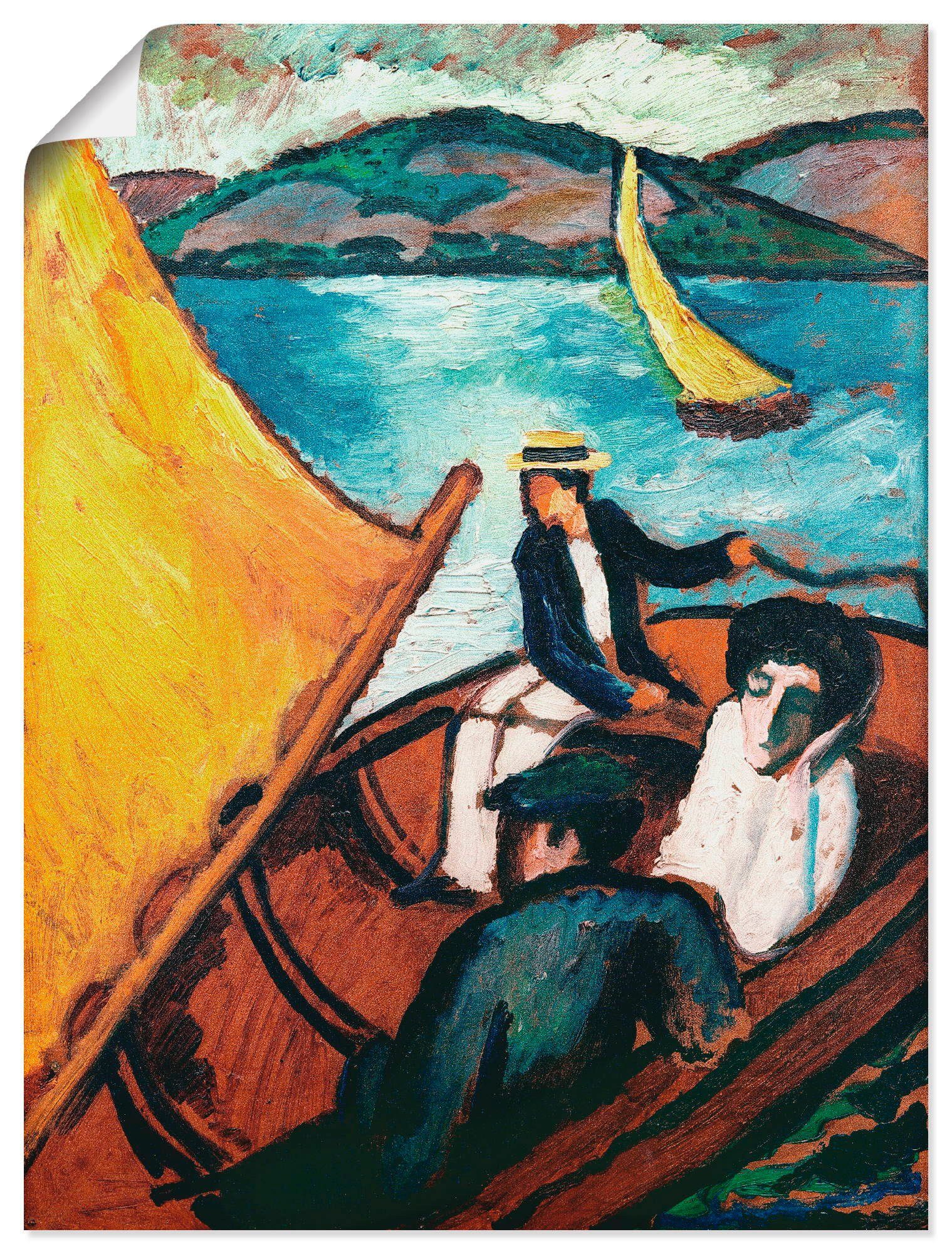 Artland Artprint Zeilboot, Tegernsee als artprint op linnen, muursticker of poster in verschillende maten