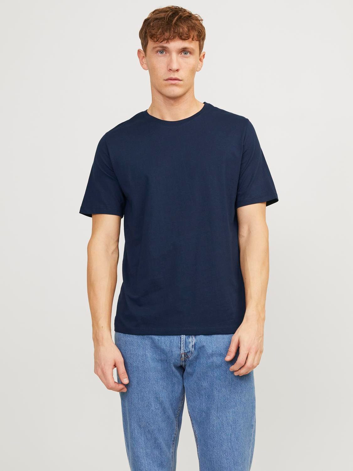 Jack & Jones T-shirt JJEORGANIC BASIC TEE SS O-NE 5PK MP NOOS (5-delig, Set van 5)