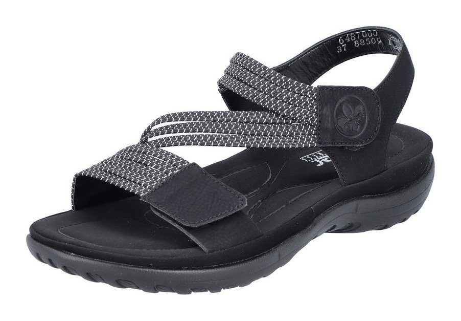 Rieker Sandalen zomerschoen, sandaal, sleehak, met elastieken