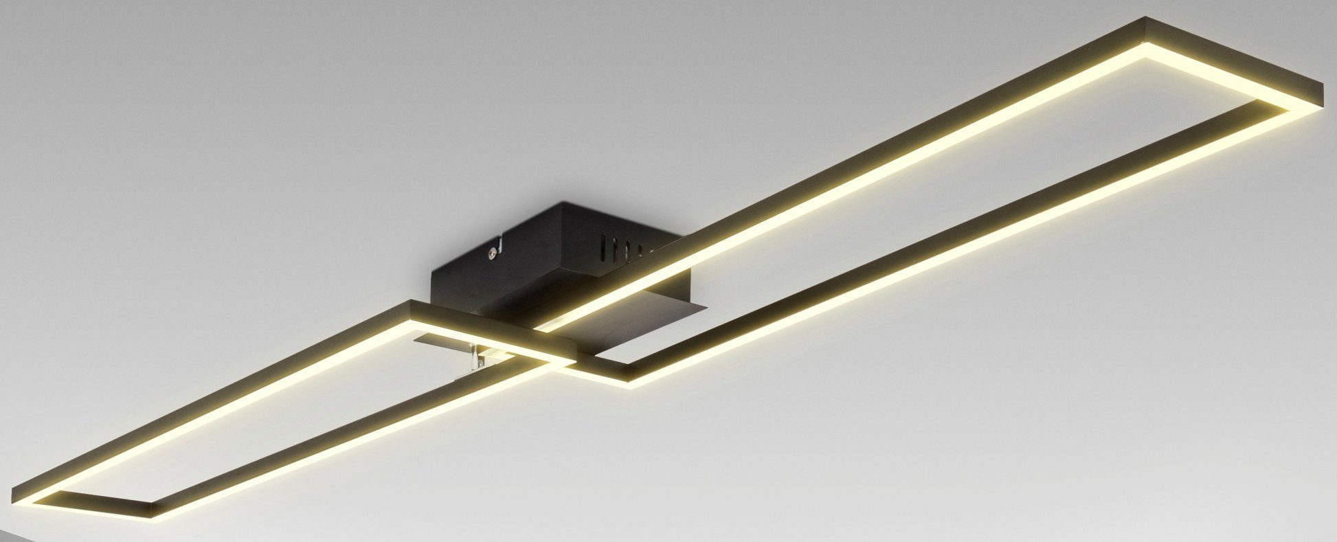B.K.Licht Led-plafondlamp BK_FR1503 Büro-Deckenlampe, LED-Frame, 3.000K warmweißes Licht