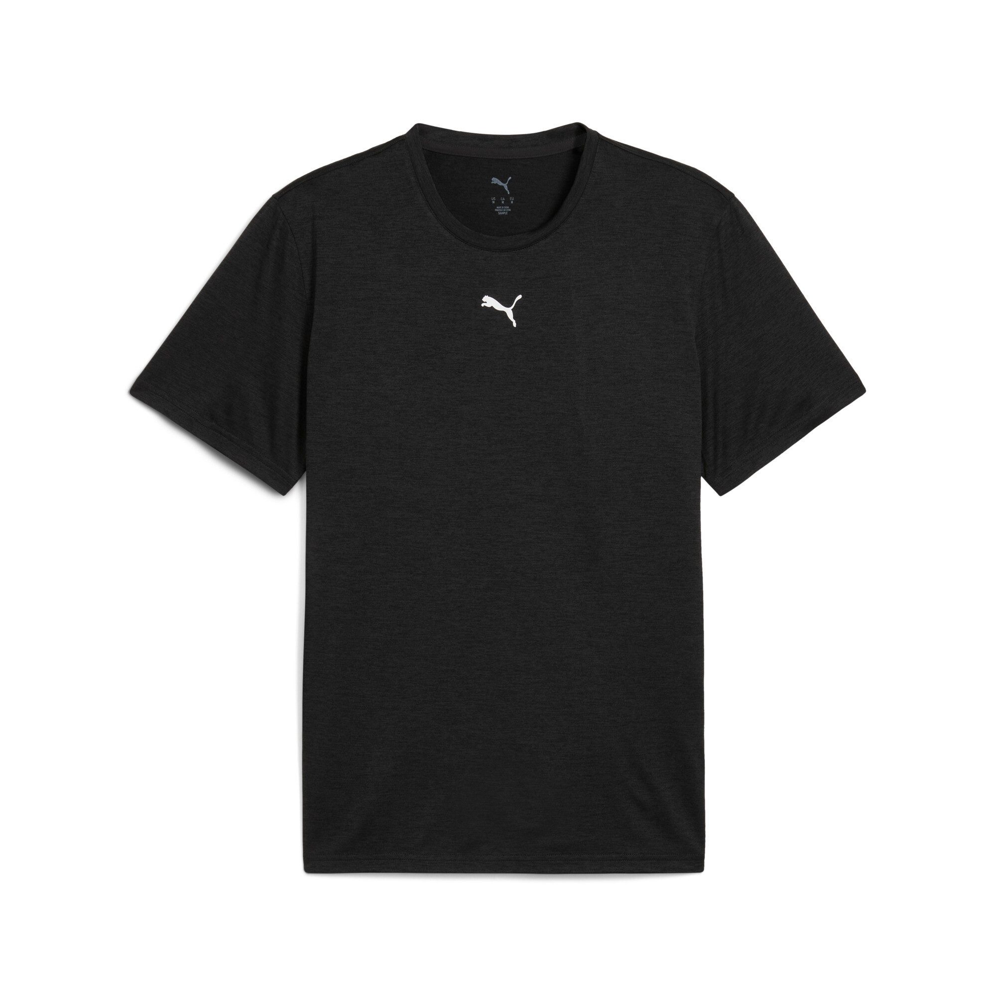 PUMA Trainingsshirt M TAD ESSENTIALS HEATHER CAT TEE (CF SMALL CAT) heren shirts maat L zwart